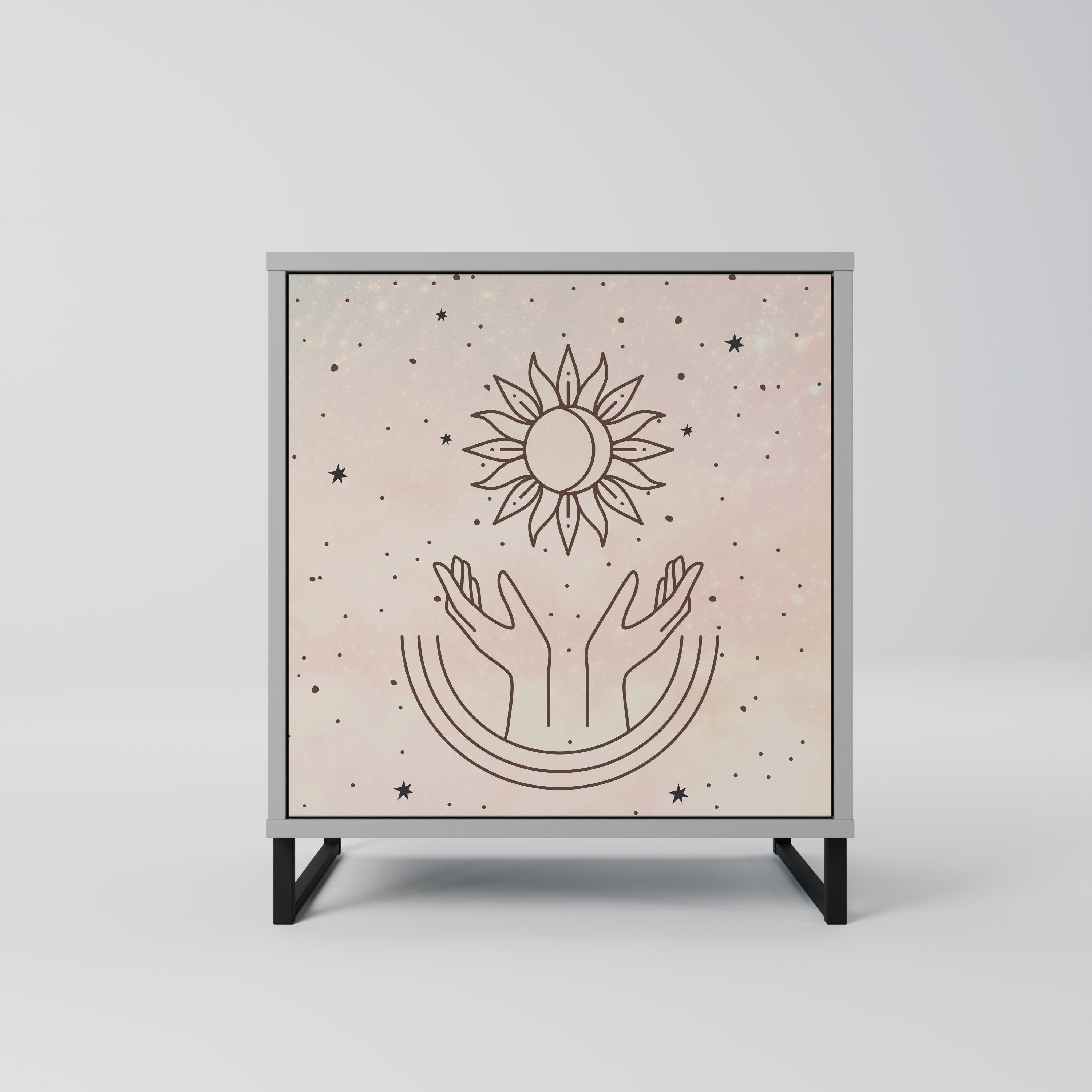 DELICATE BEAUTY Sideboard mit 1 Tür in Grau