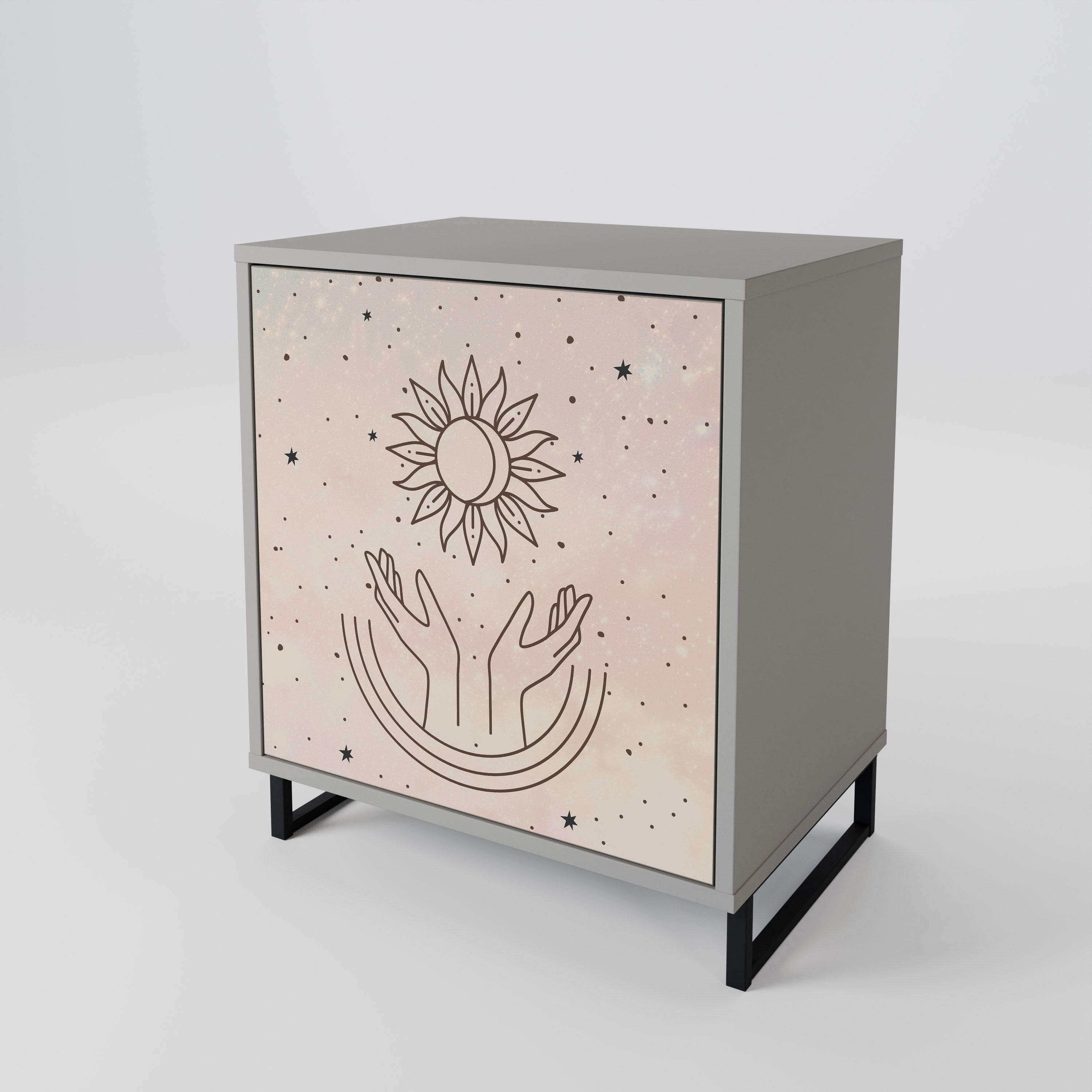 DELICATE BEAUTY Sideboard mit 1 Tür in Grau