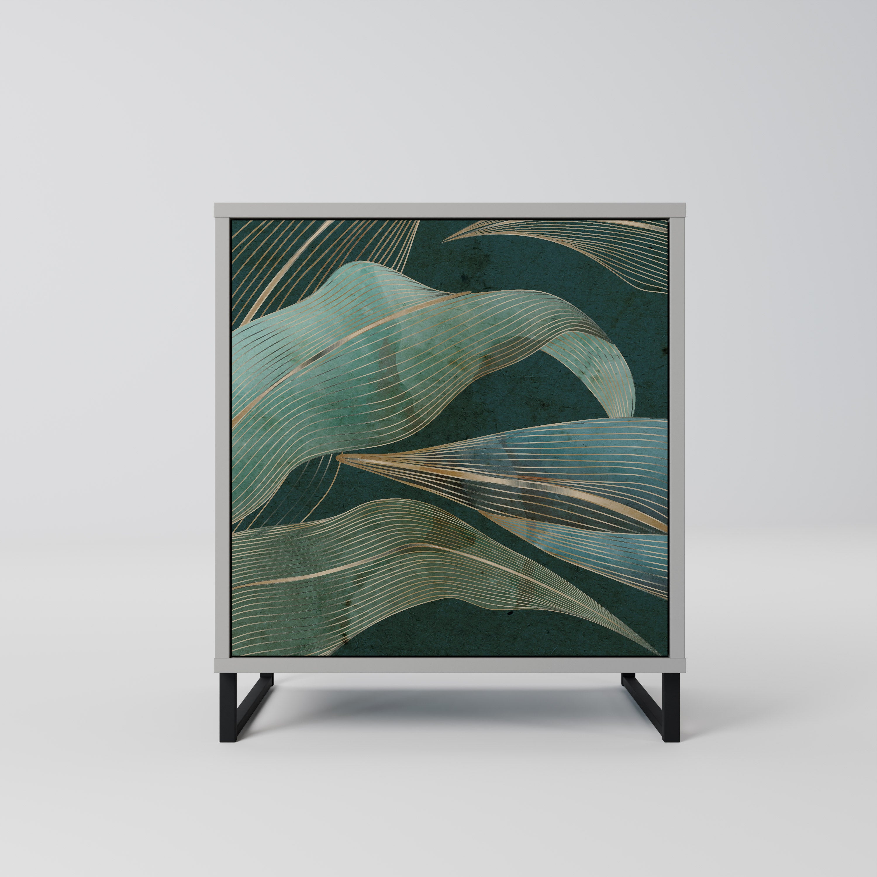 ROYAL GREEN Sideboard mit 1 Tür in Grau