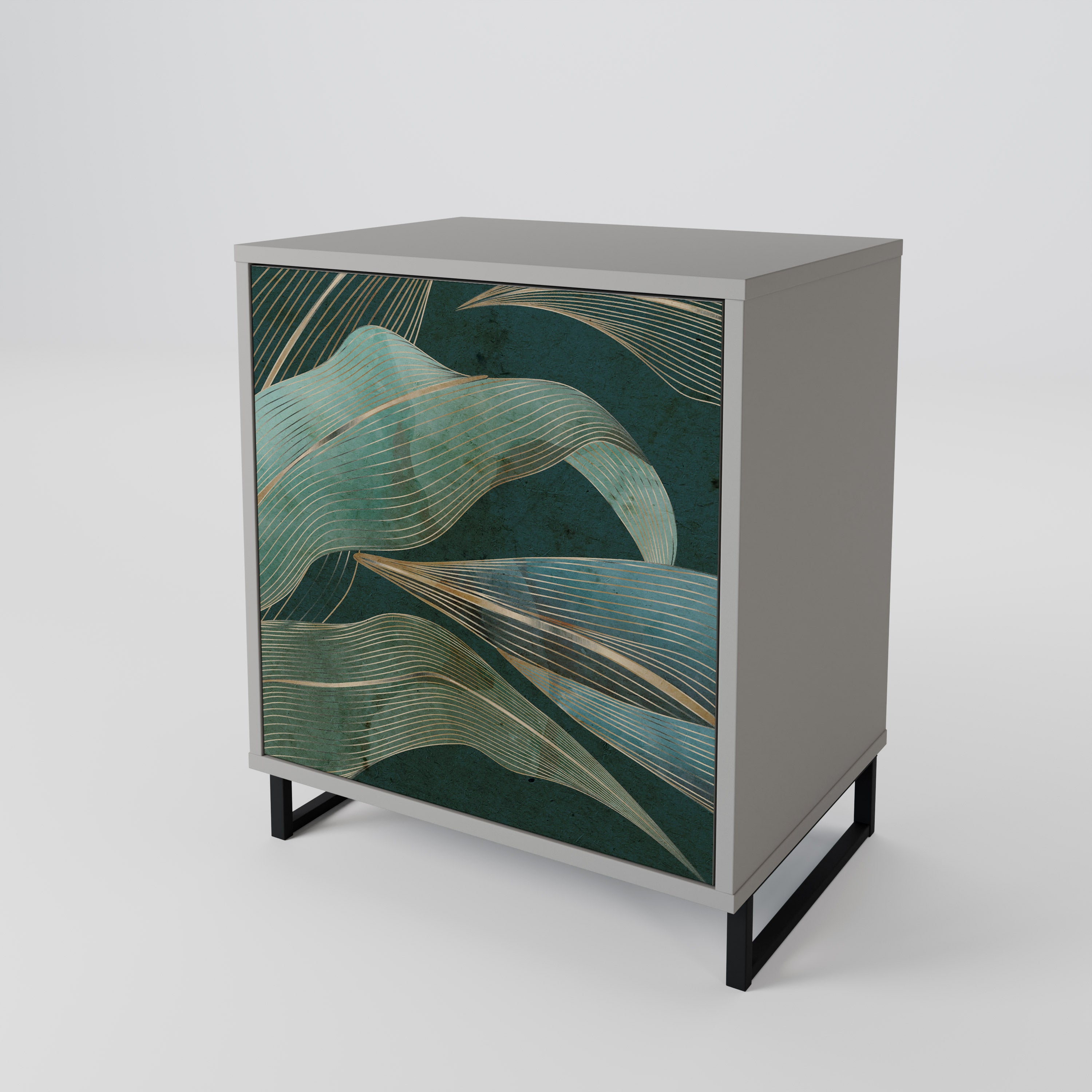 ROYAL GREEN Sideboard mit 1 Tür in Grau