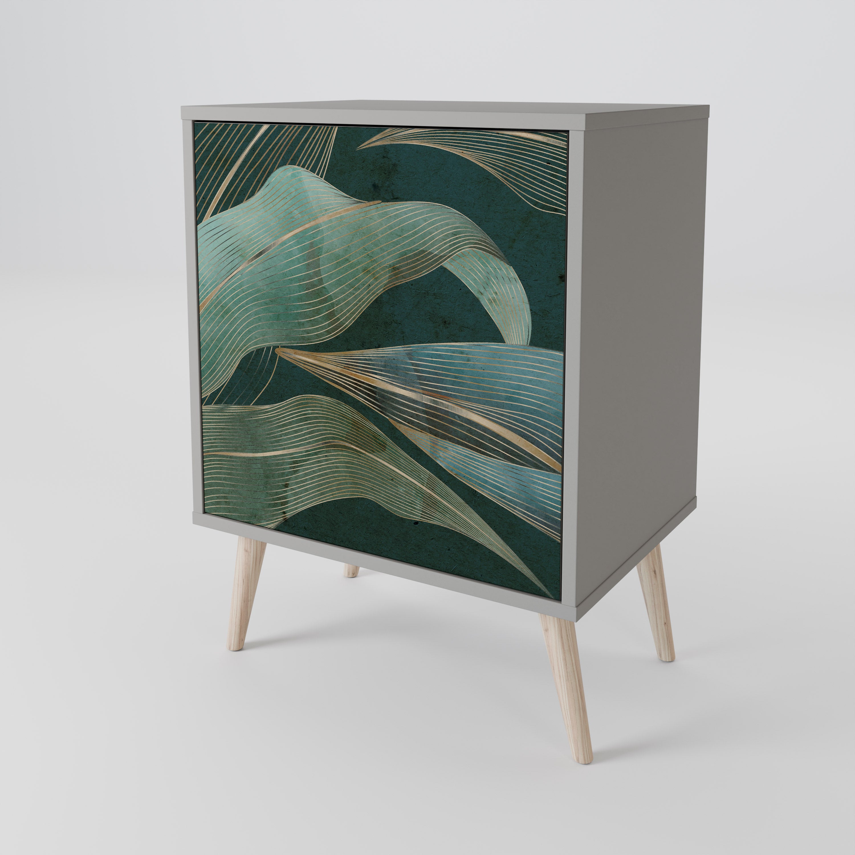 ROYAL GREEN Sideboard mit 1 Tür in Grau