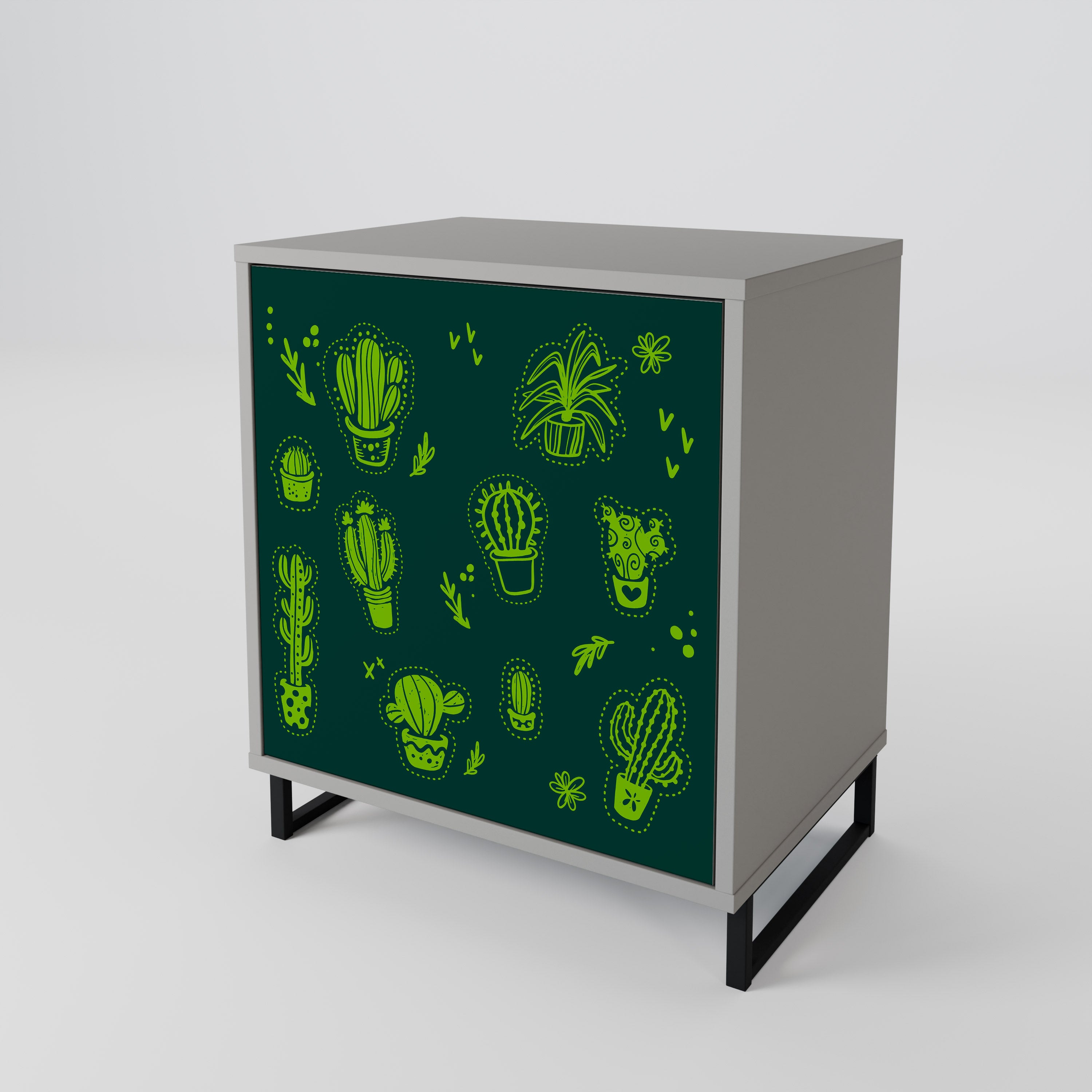 DESERT GREEN Sideboard mit 1 Tür in Grau
