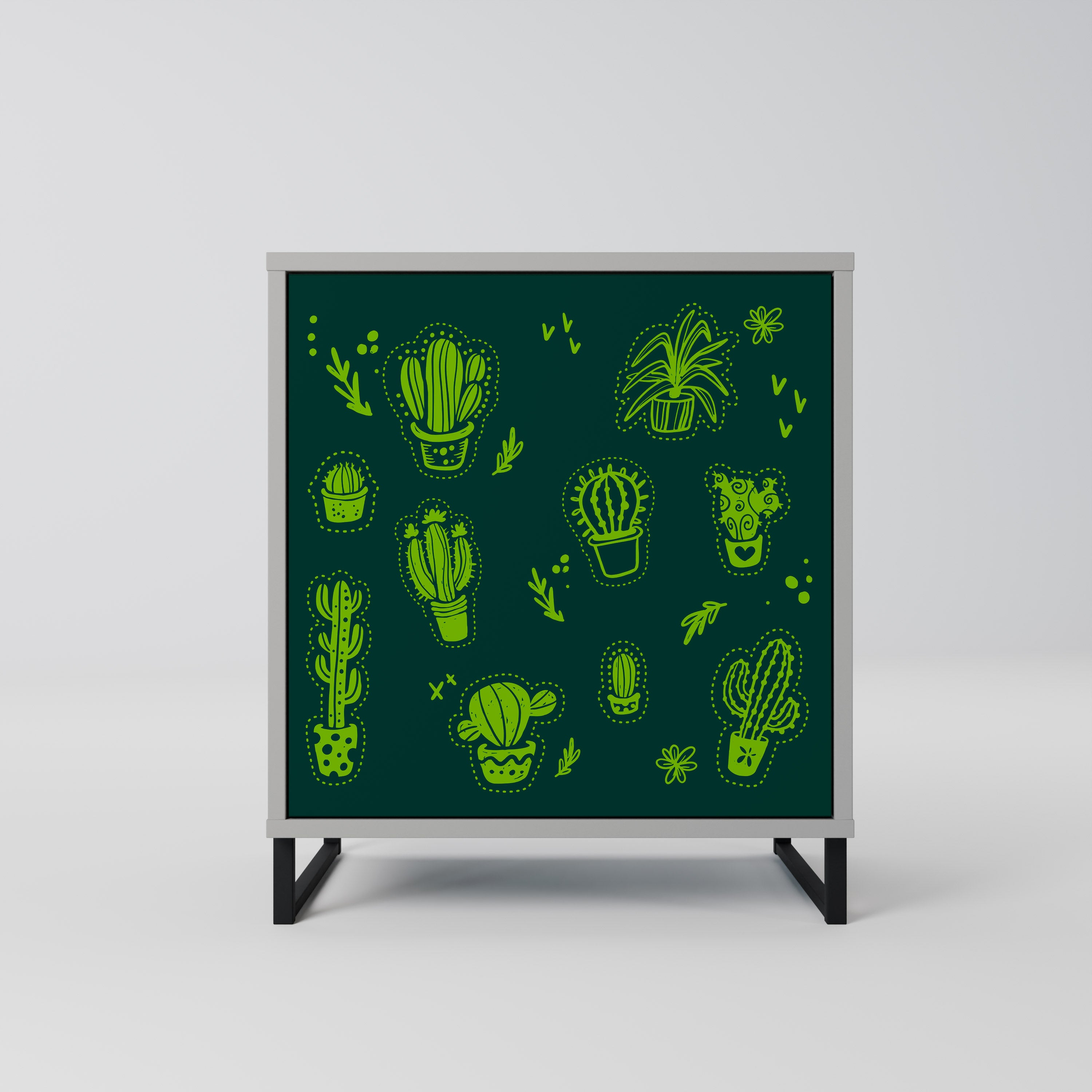 DESERT GREEN Sideboard mit 1 Tür in Grau