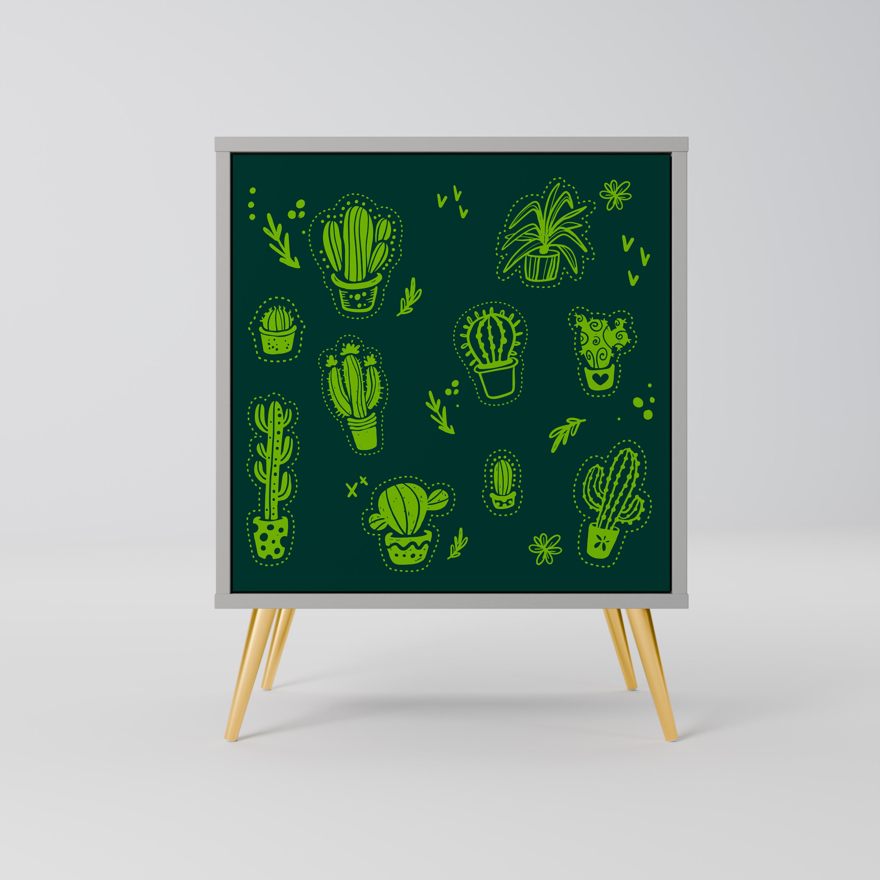 DESERT GREEN Sideboard mit 1 Tür in Grau