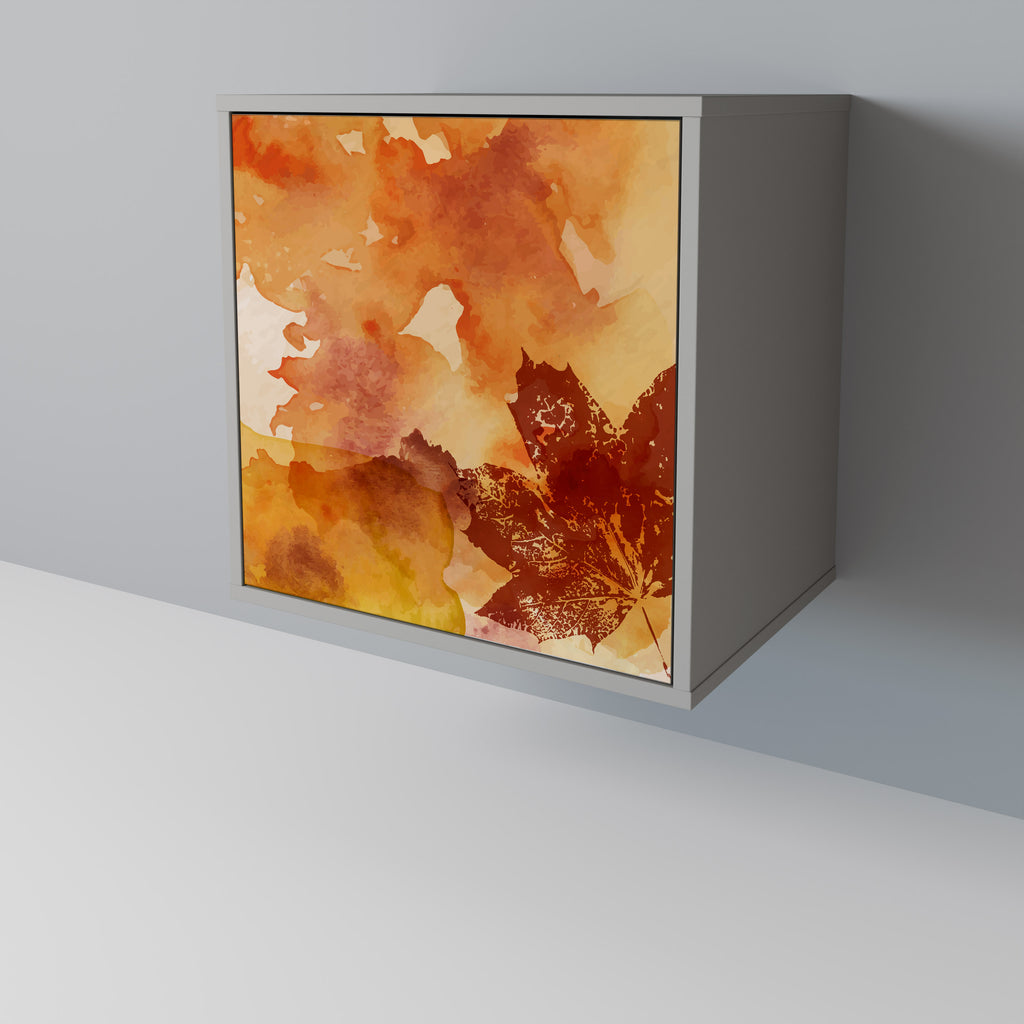 TRACES OF AUTUMN 1-Door Sideboard in Grey Finish