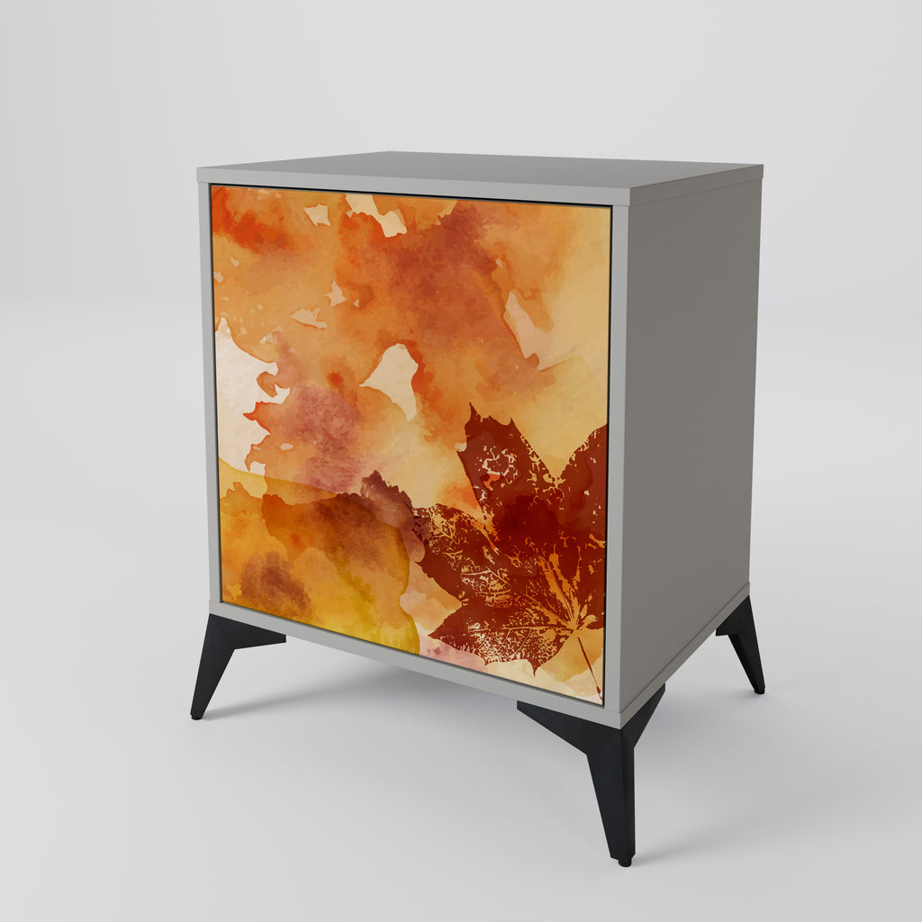 TRACES OF AUTUMN 1-Door Sideboard in Grey Finish