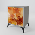 TRACES OF AUTUMN 1-Door Sideboard in Grey Finish