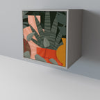 TROPICAL COMPOSITION 1-Door Sideboard in Grey Finish