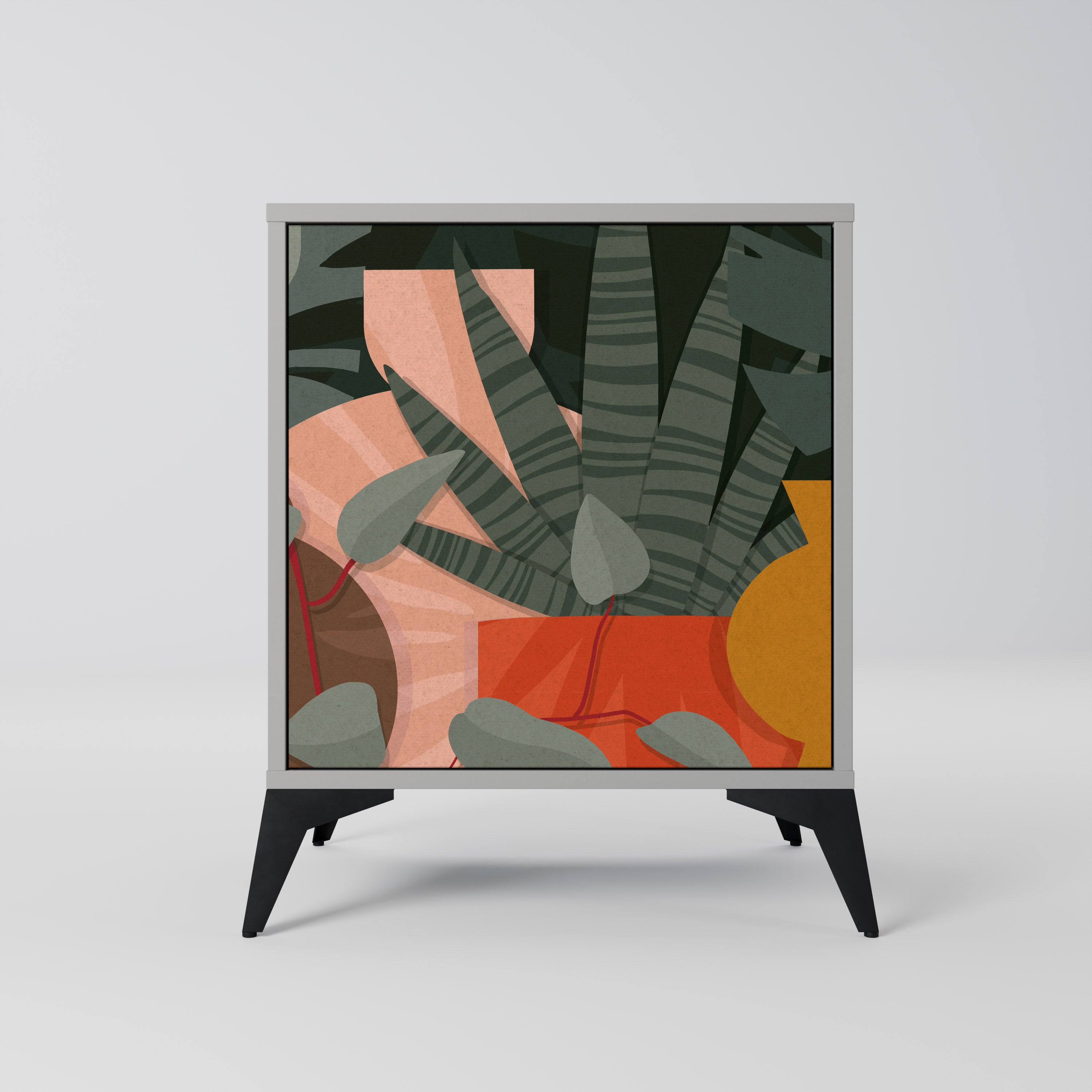 TROPICAL COMPOSITION Sideboard mit 1 Tür in Grau