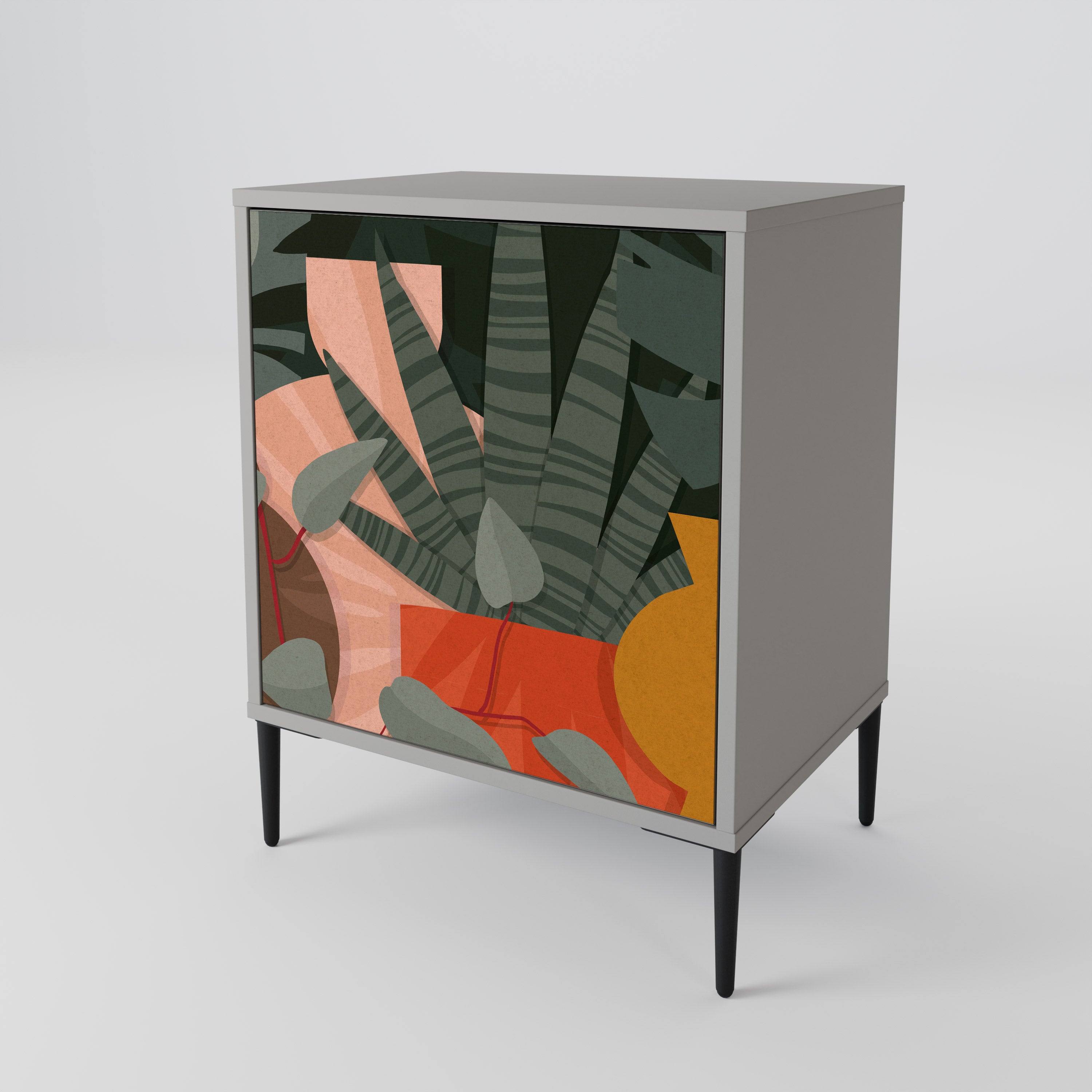 TROPICAL COMPOSITION Sideboard mit 1 Tür in Grau