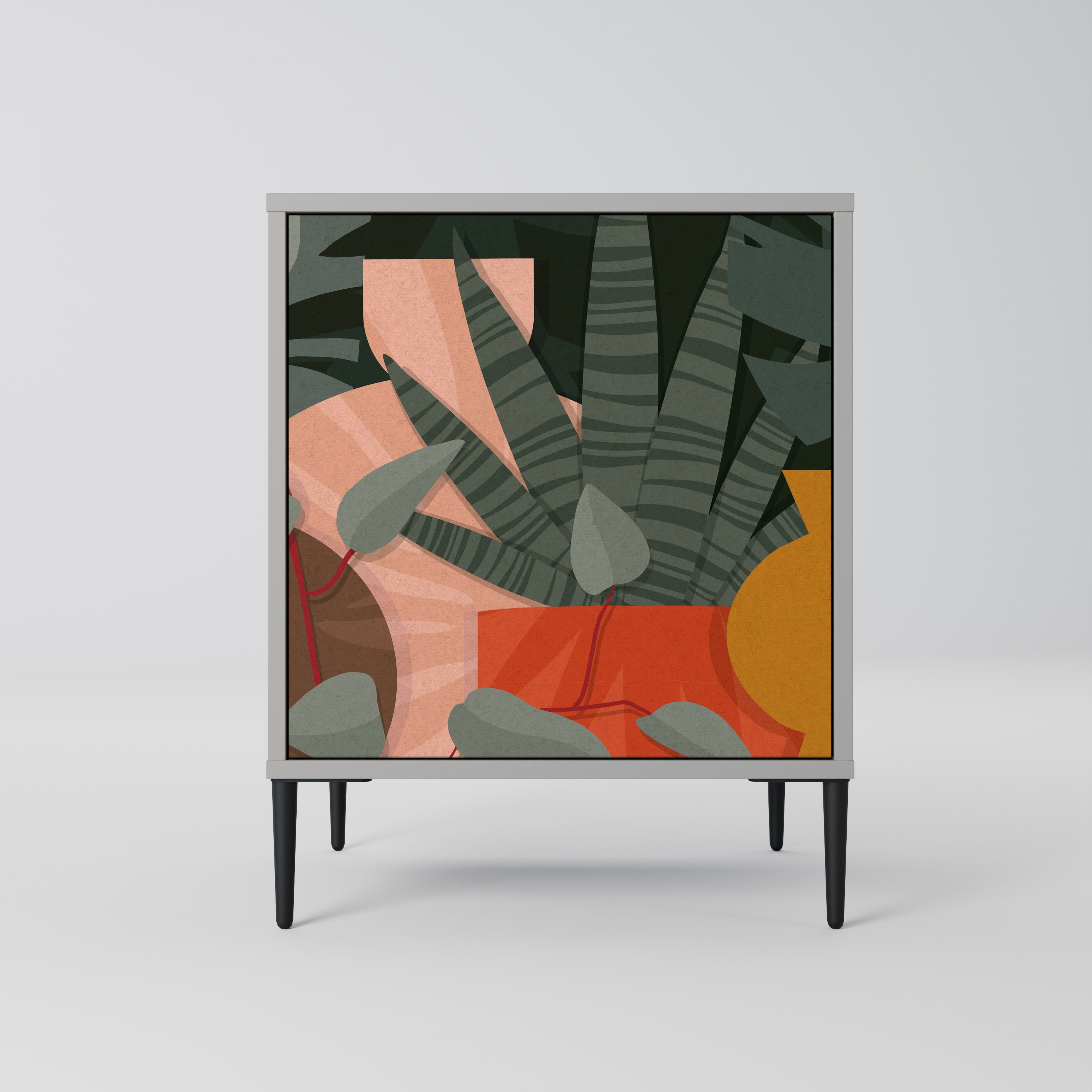 TROPICAL COMPOSITION Sideboard mit 1 Tür in Grau