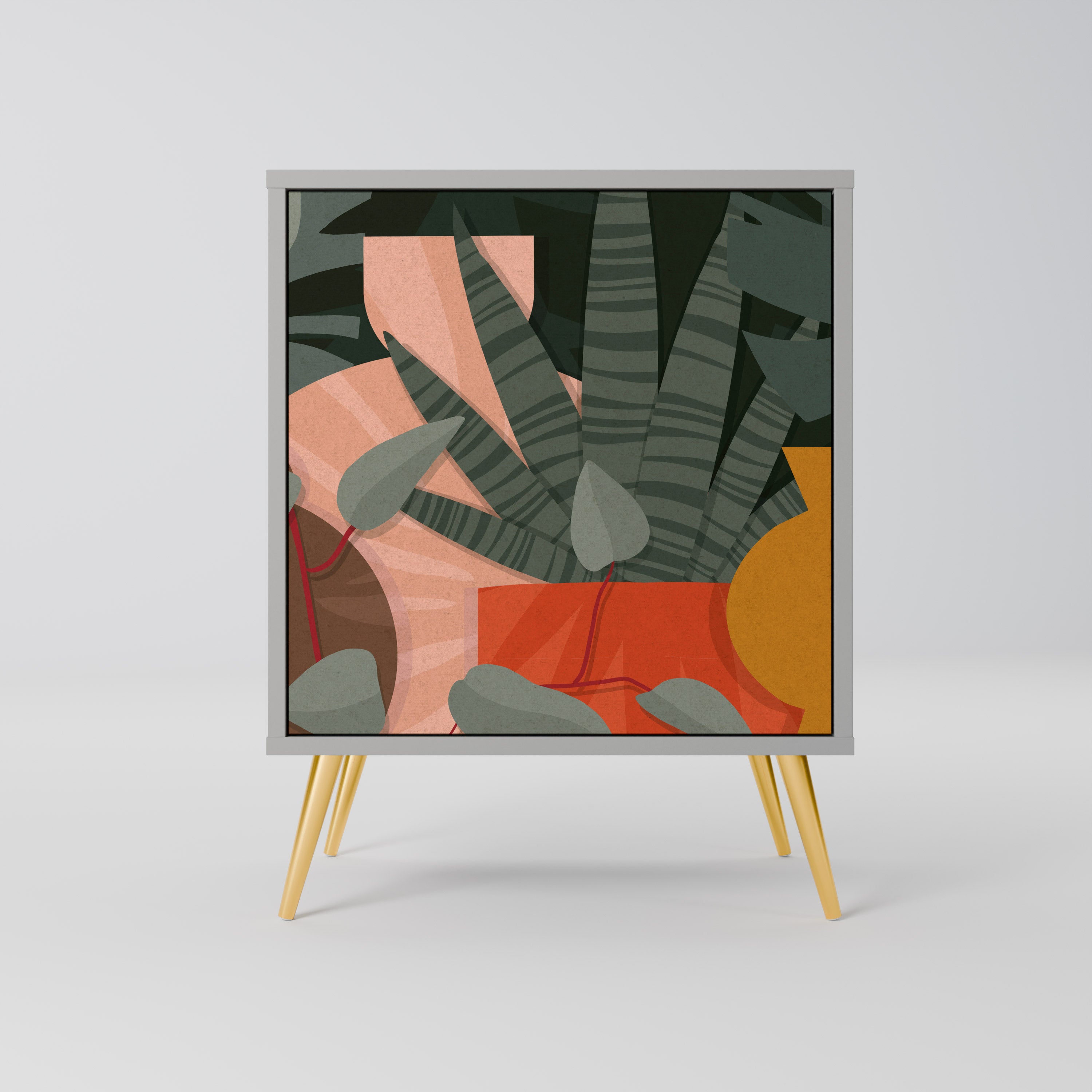 TROPICAL COMPOSITION Sideboard mit 1 Tür in Grau