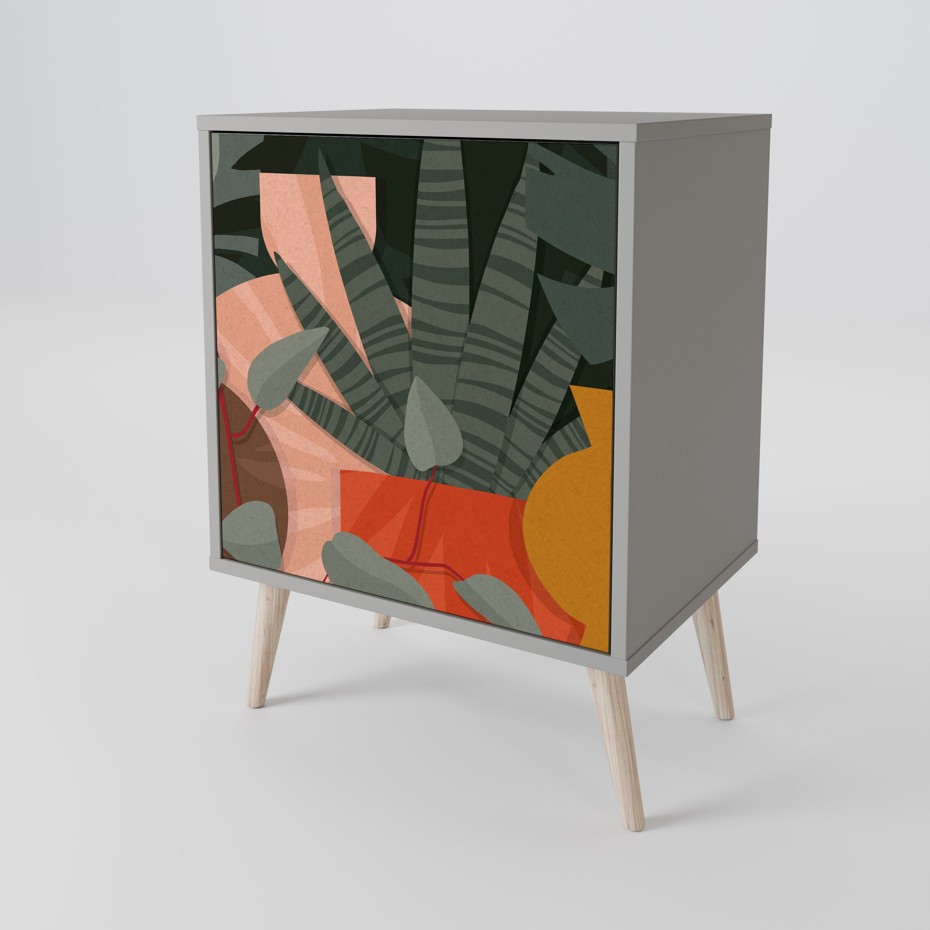 TROPICAL COMPOSITION Sideboard mit 1 Tür in Grau