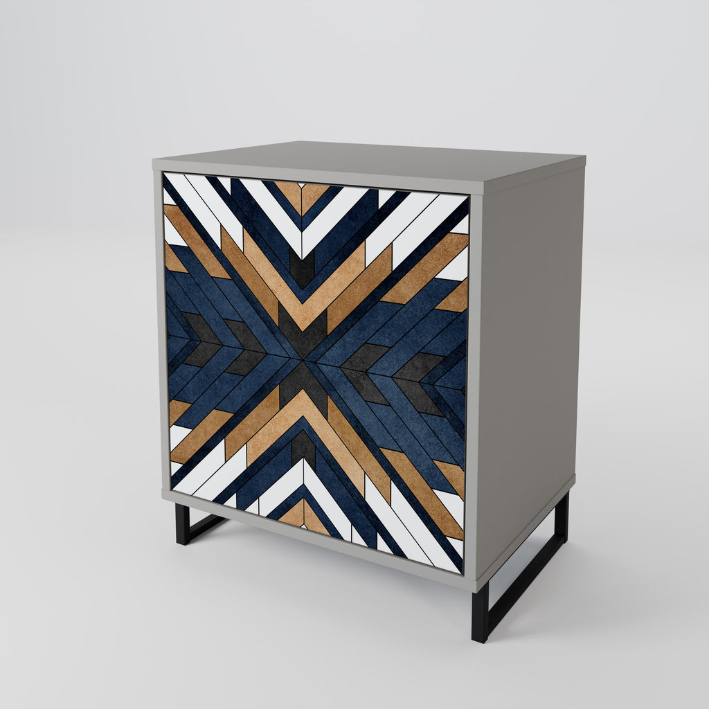 ARTFUL GEOMETRY Sideboard mit 1 Tür in Grau