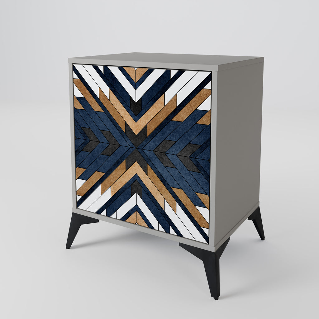 ARTFUL GEOMETRY Sideboard mit 1 Tür in Grau