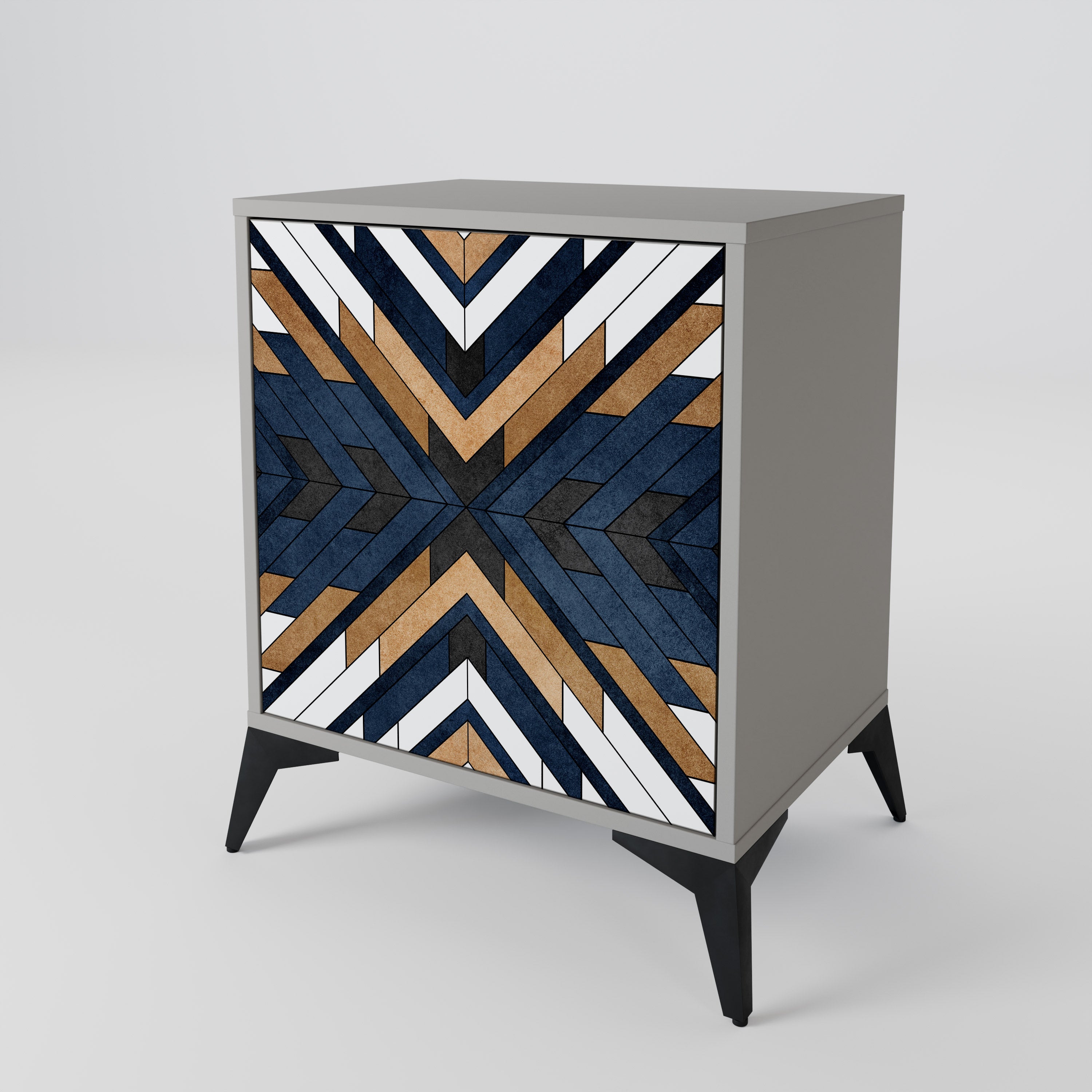 ARTFUL GEOMETRY Sideboard mit 1 Tür in Grau
