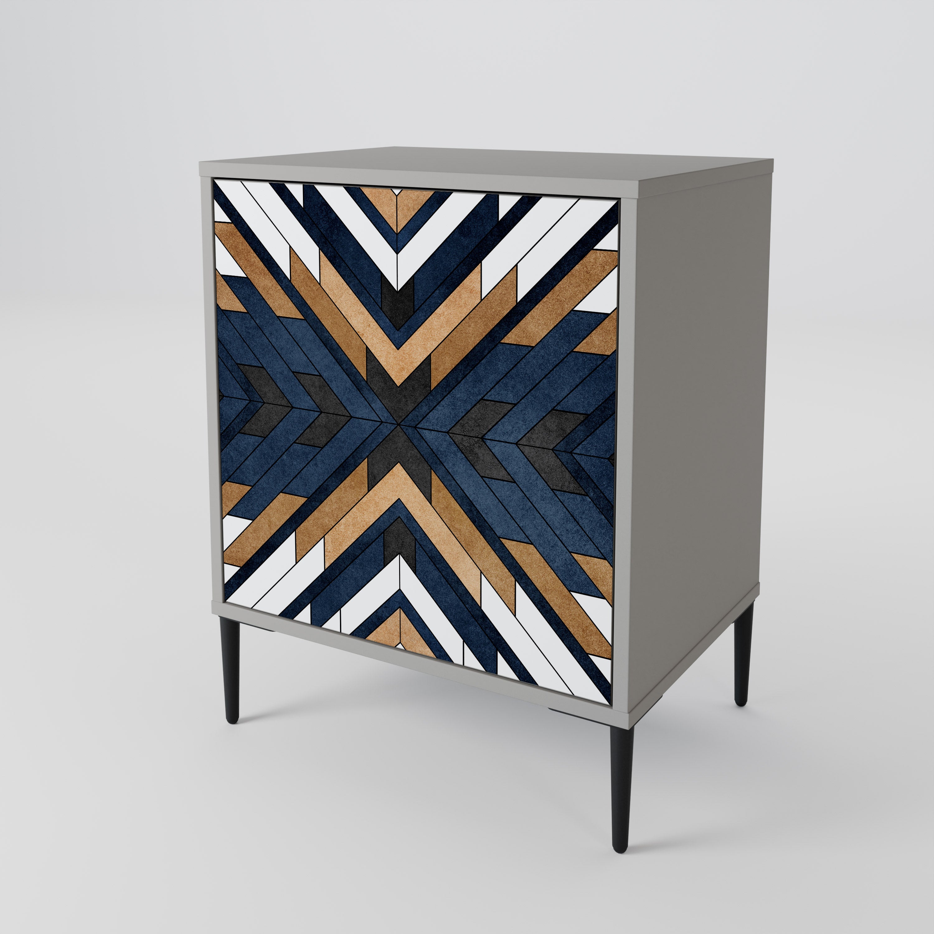 ARTFUL GEOMETRY Sideboard mit 1 Tür in Grau