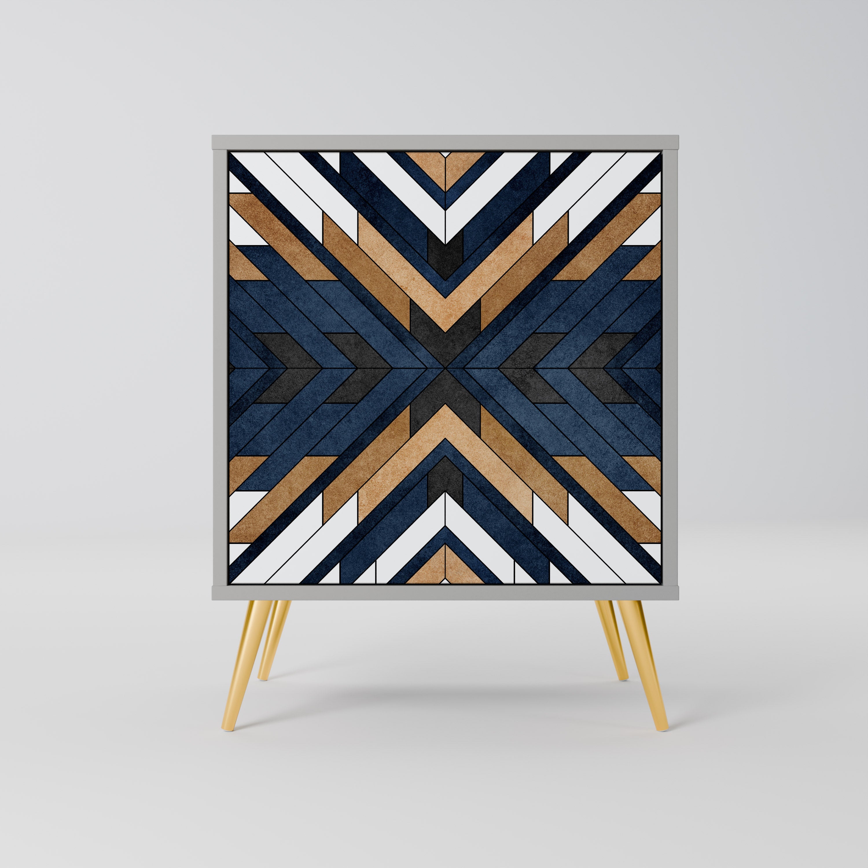ARTFUL GEOMETRY Sideboard mit 1 Tür in Grau