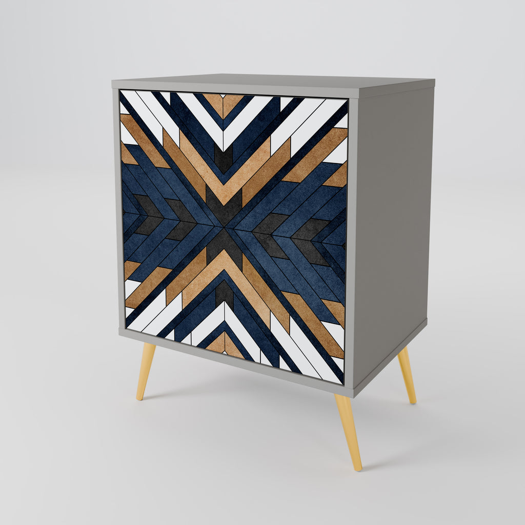 ARTFUL GEOMETRY Sideboard mit 1 Tür in Grau