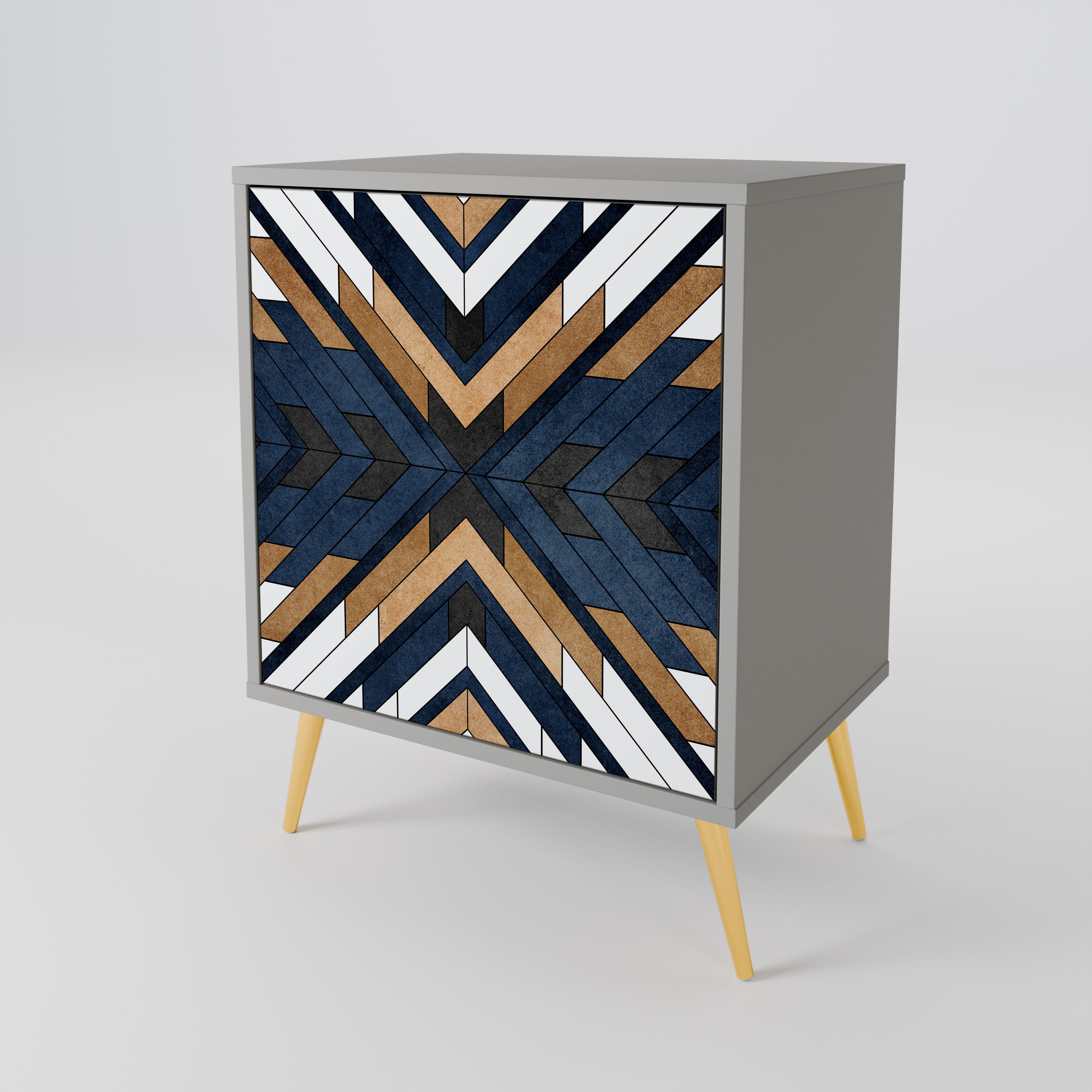 ARTFUL GEOMETRY Sideboard mit 1 Tür in Grau