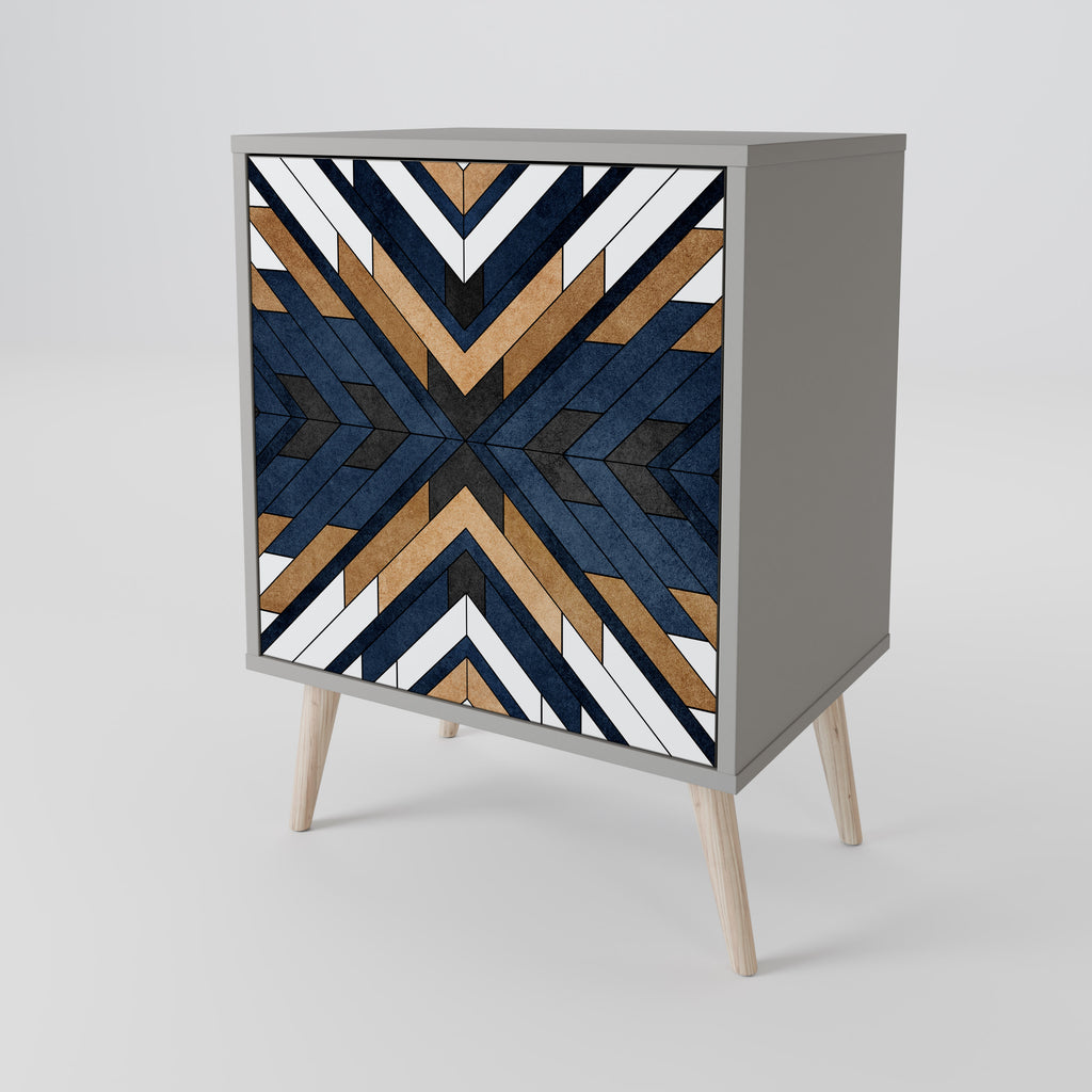 ARTFUL GEOMETRY Sideboard mit 1 Tür in Grau
