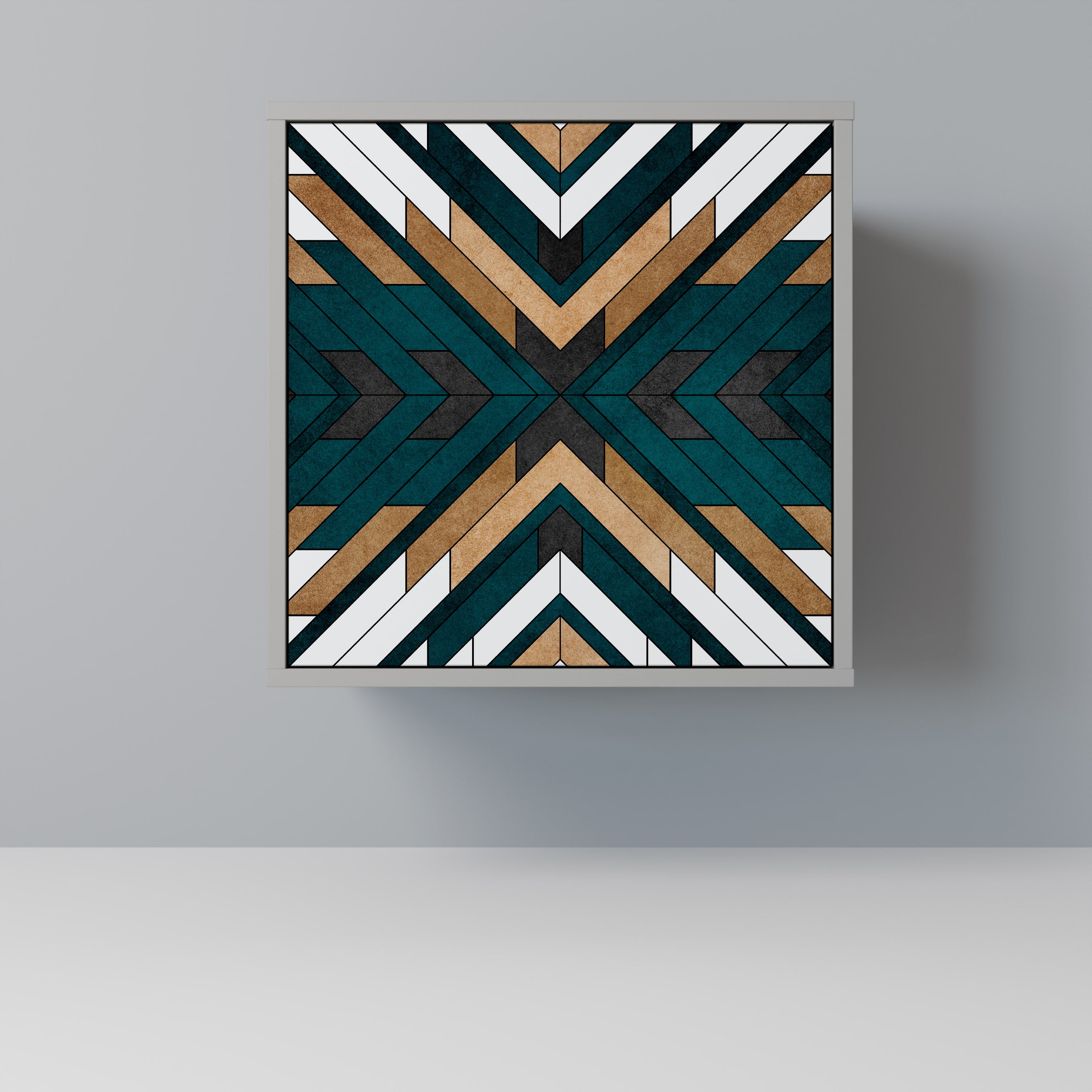 ARTISTIC GEOMETRY Sideboard mit 1 Tür in Grau