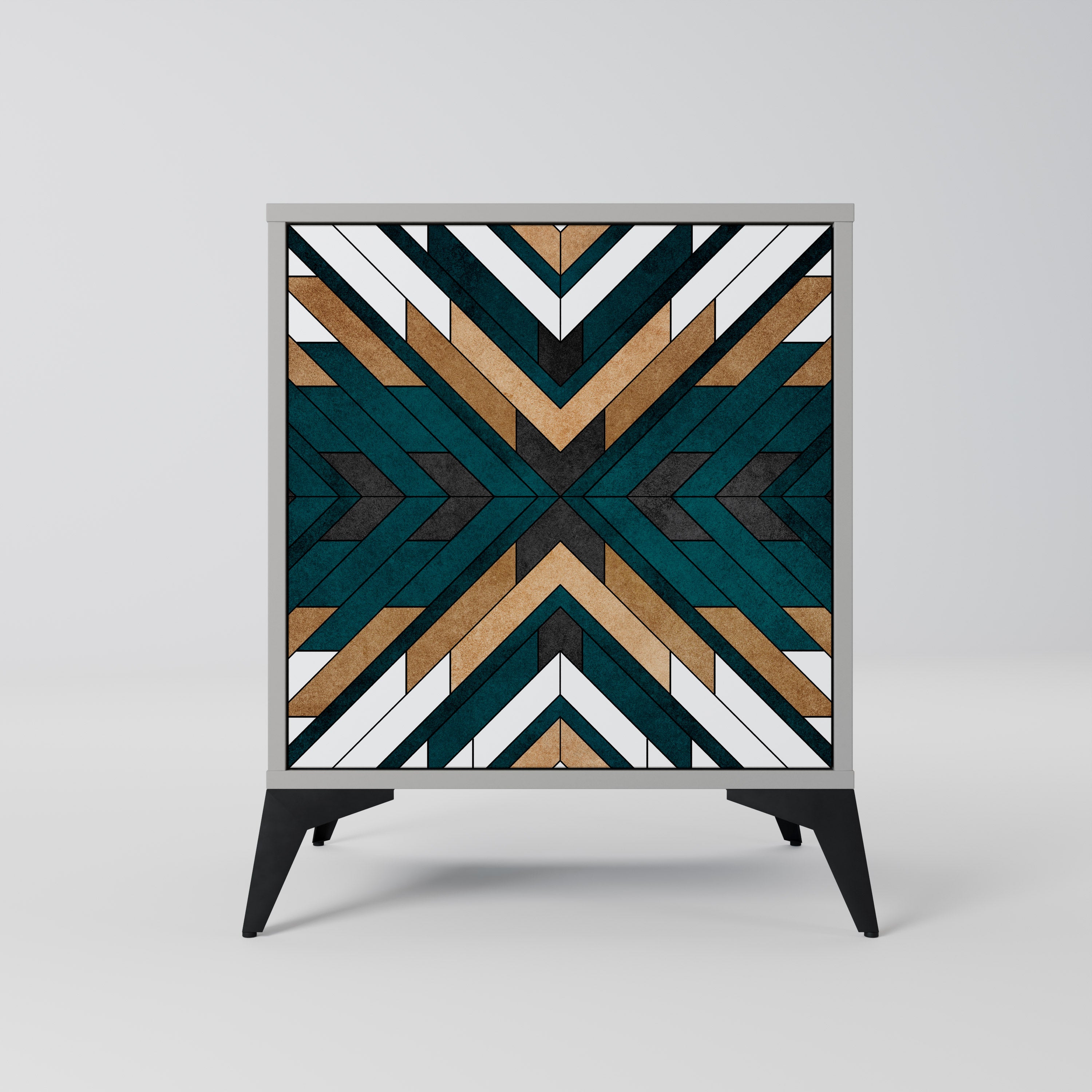 ARTISTIC GEOMETRY Sideboard mit 1 Tür in Grau