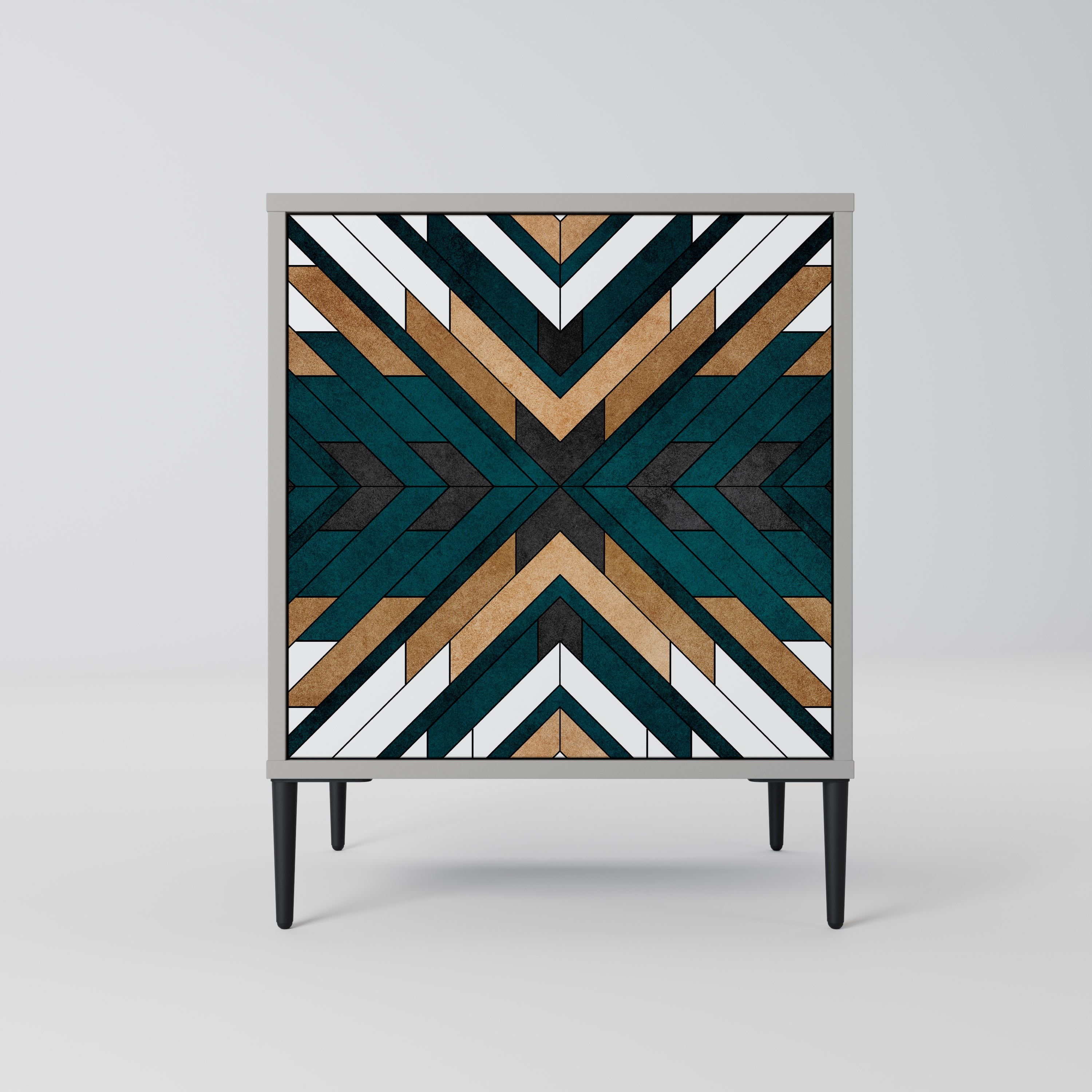 ARTISTIC GEOMETRY Sideboard mit 1 Tür in Grau