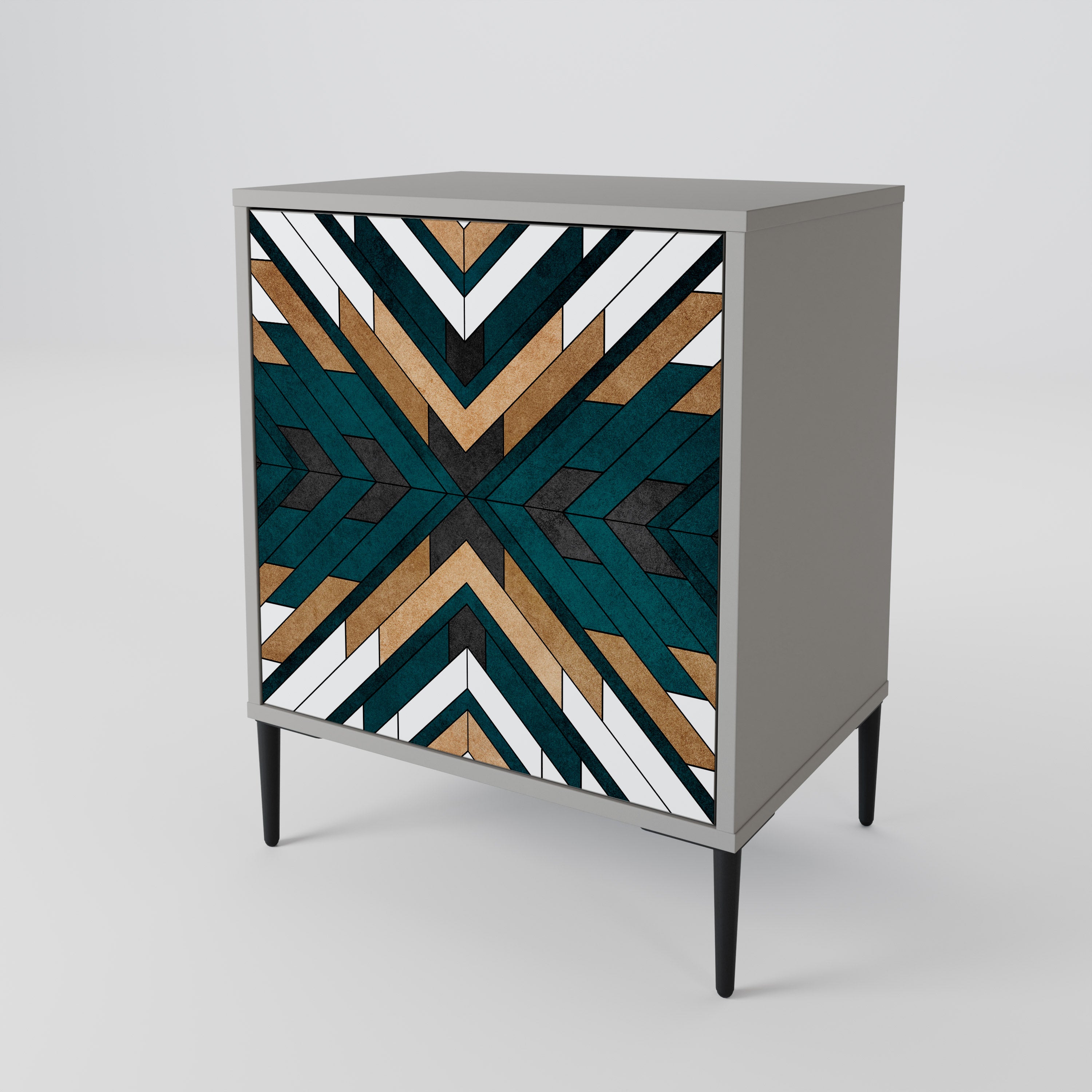 ARTISTIC GEOMETRY Sideboard mit 1 Tür in Grau
