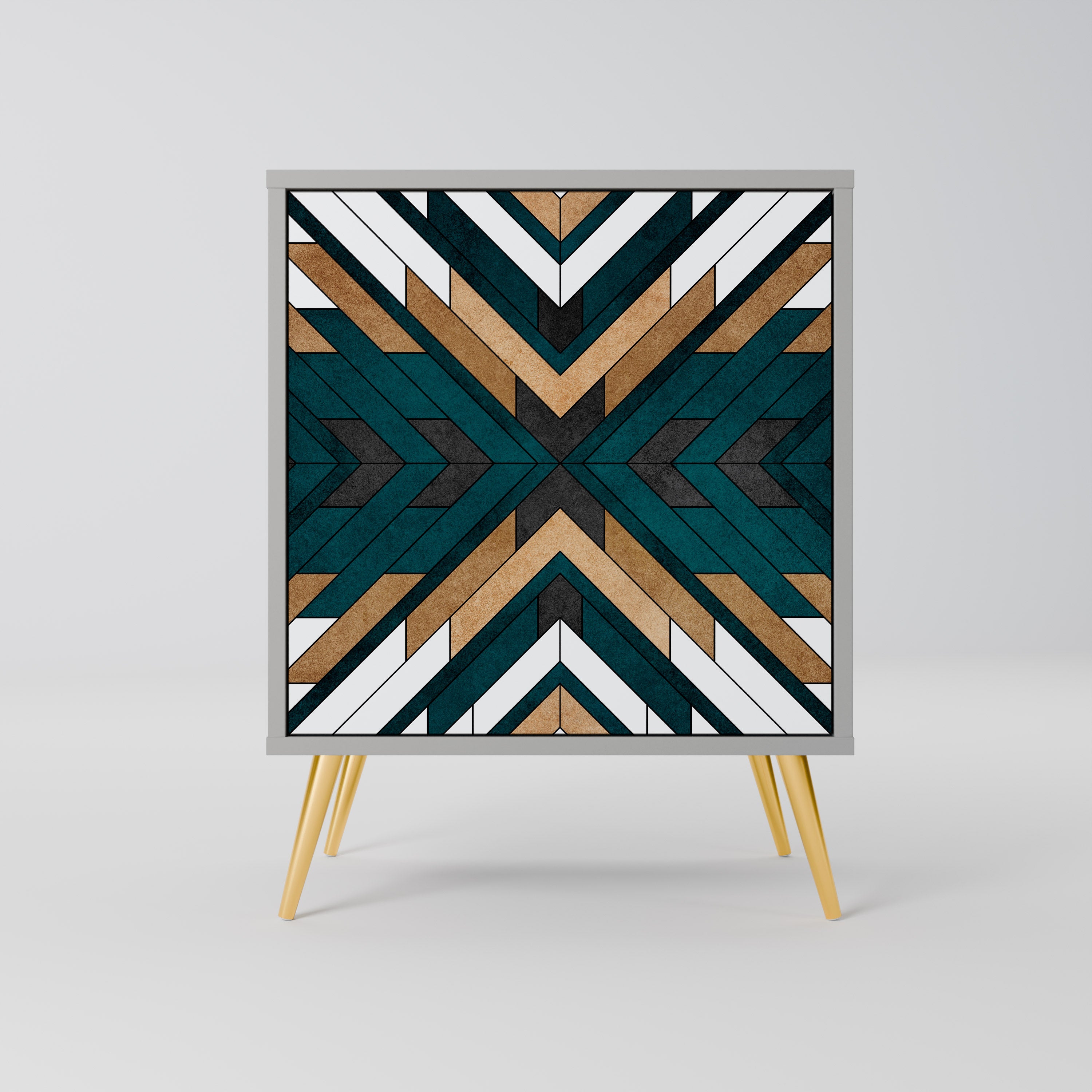 ARTISTIC GEOMETRY Sideboard mit 1 Tür in Grau