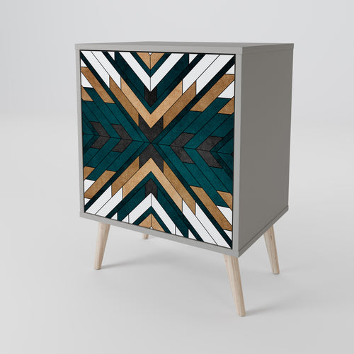 ARTISTIC GEOMETRY Sideboard mit 1 Tür in Grau