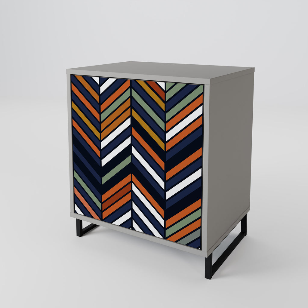 VIBRANT PATCHWORK Sideboard mit 1 Tür in Grau