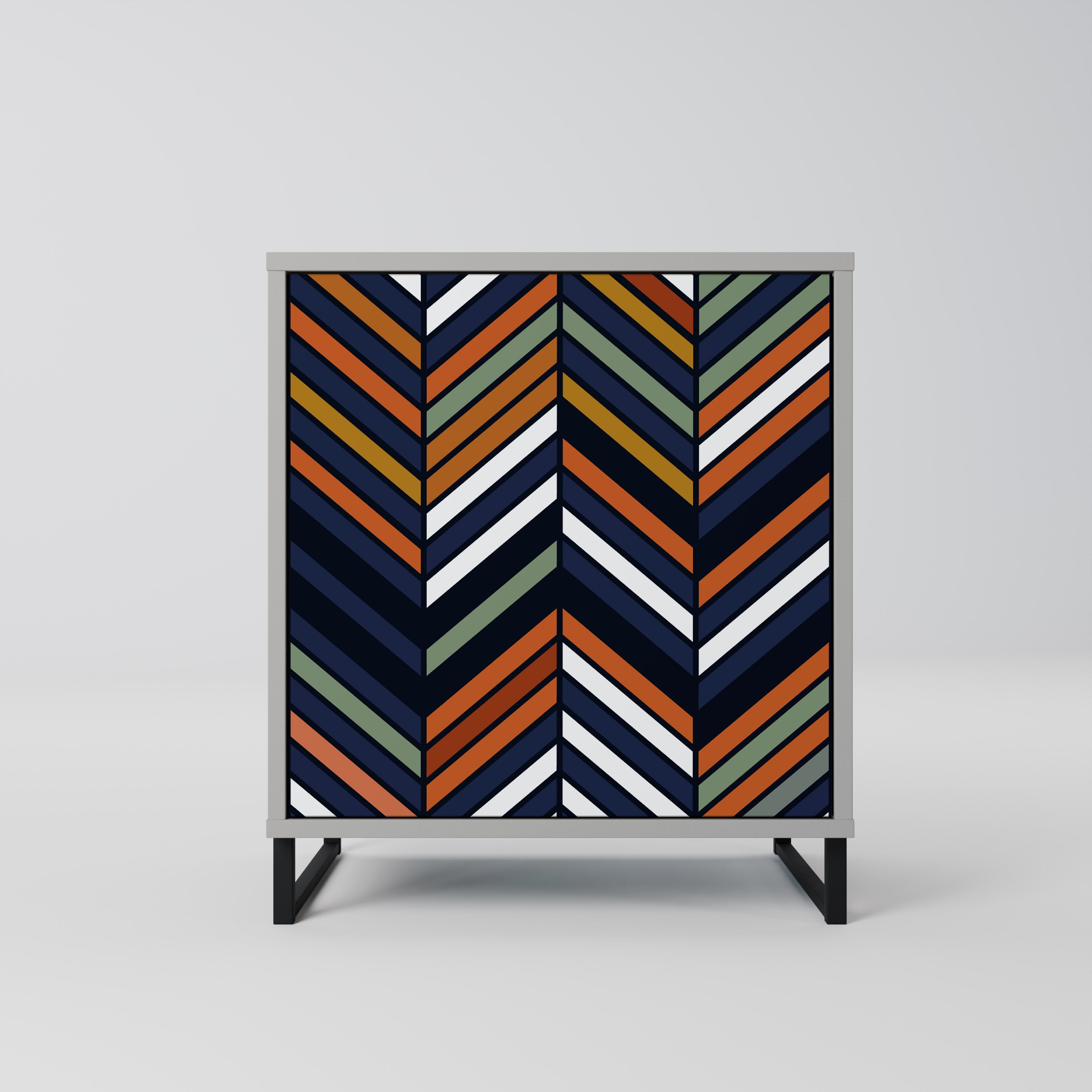 VIBRANT PATCHWORK Sideboard mit 1 Tür in Grau