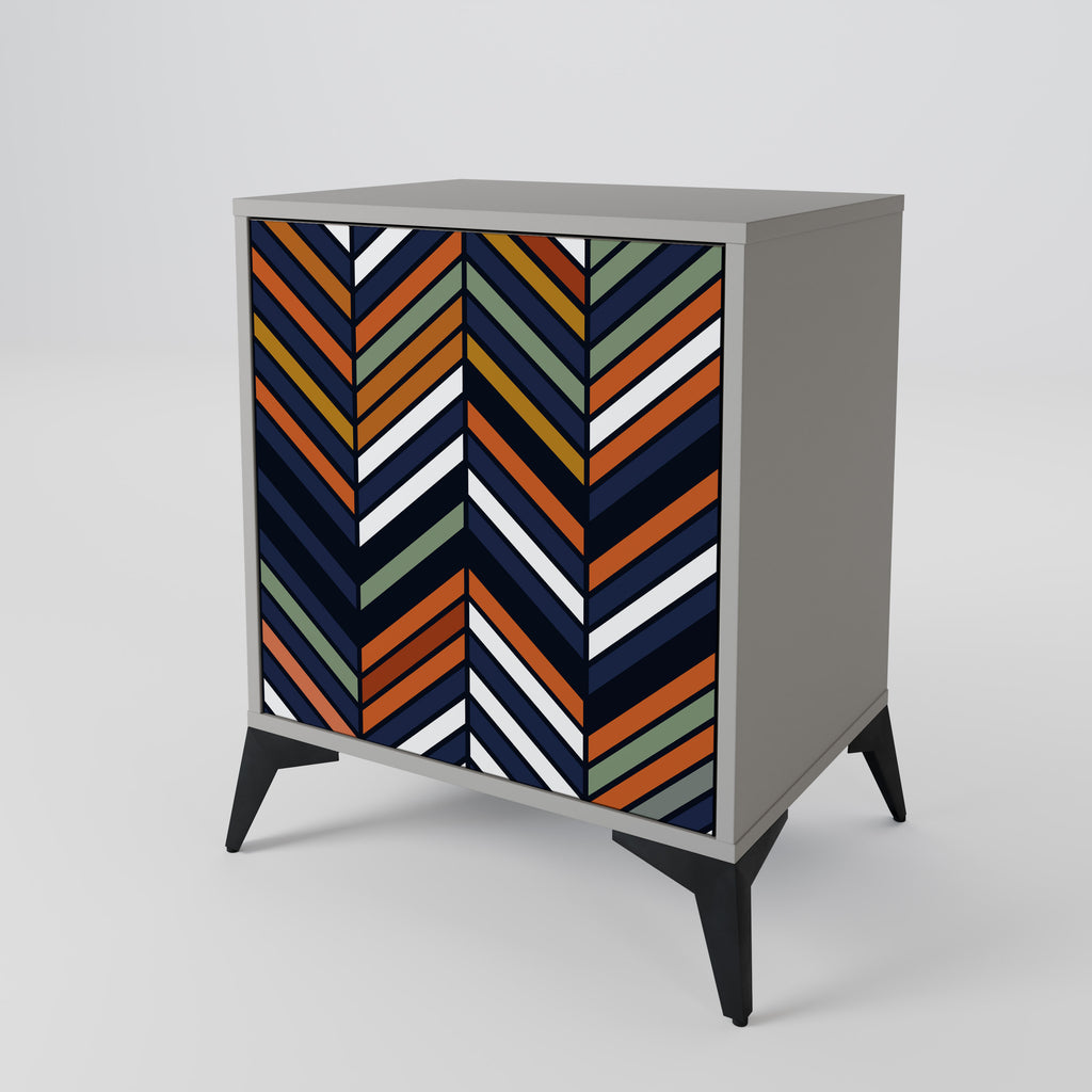 VIBRANT PATCHWORK Sideboard mit 1 Tür in Grau