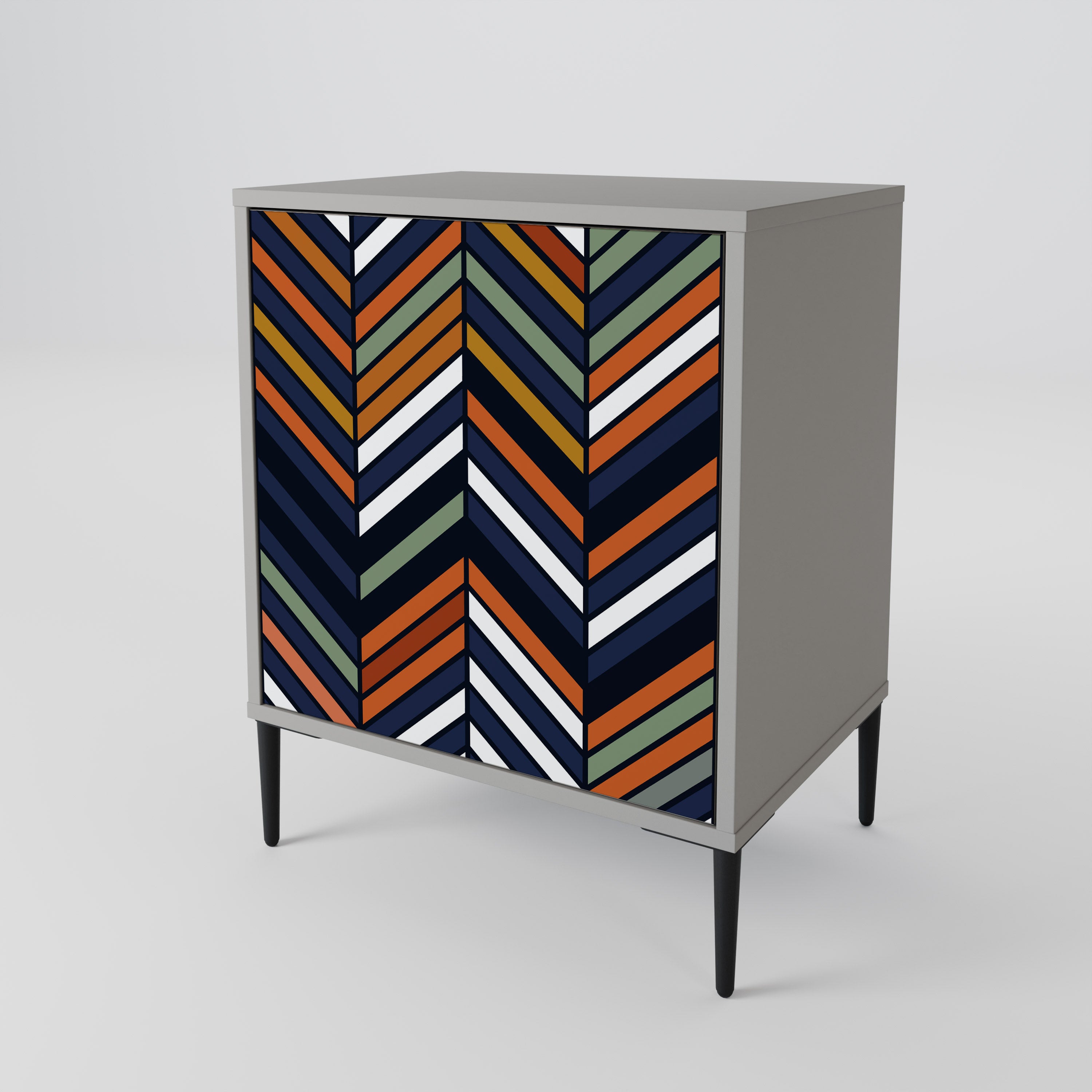 VIBRANT PATCHWORK Sideboard mit 1 Tür in Grau