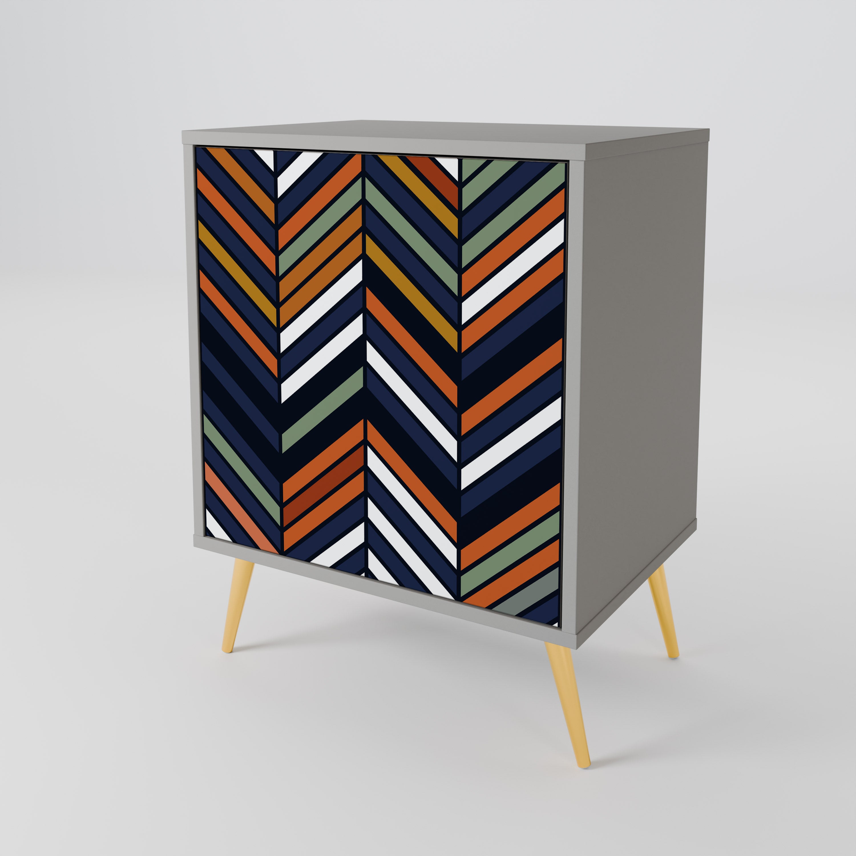VIBRANT PATCHWORK Sideboard mit 1 Tür in Grau