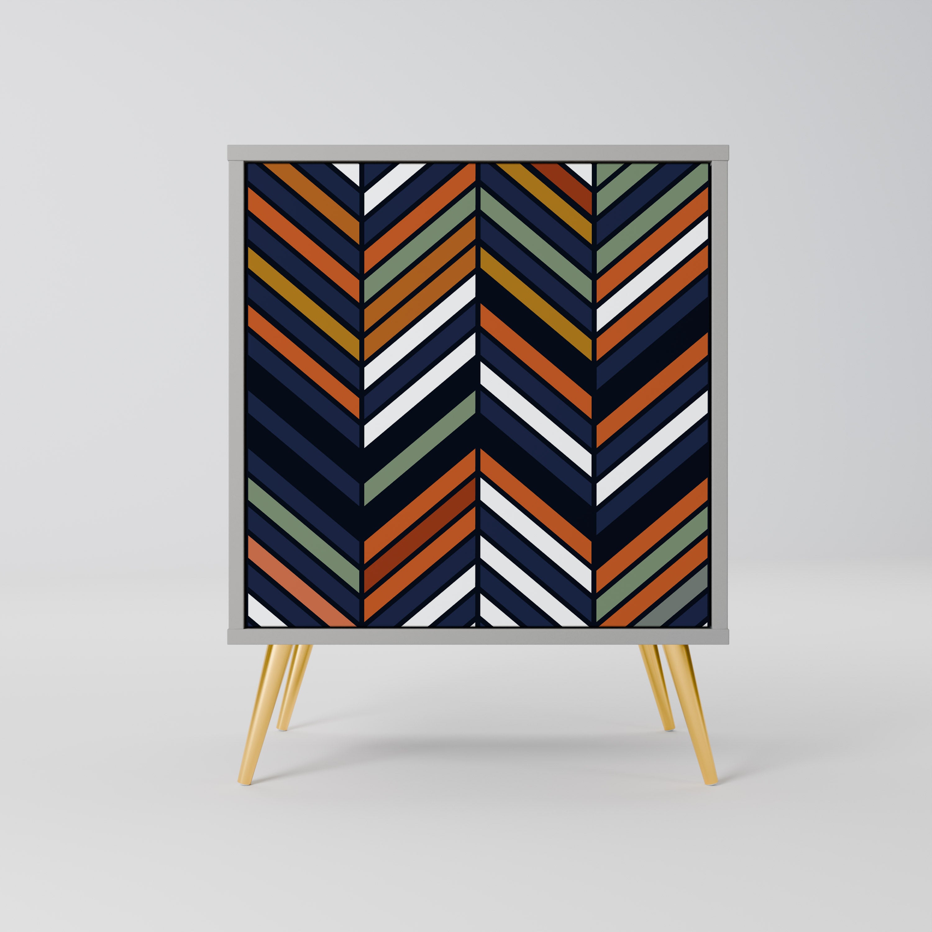 VIBRANT PATCHWORK Sideboard mit 1 Tür in Grau