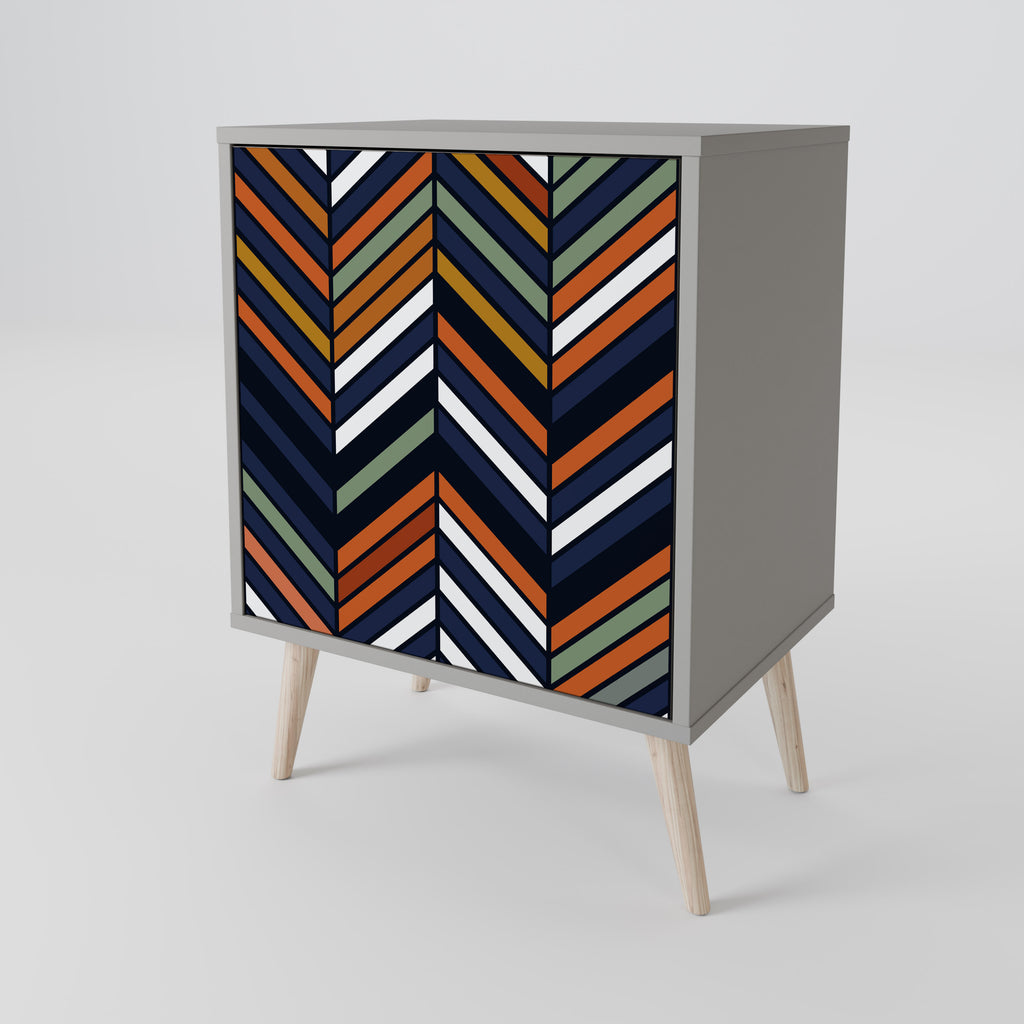 VIBRANT PATCHWORK Sideboard mit 1 Tür in Grau