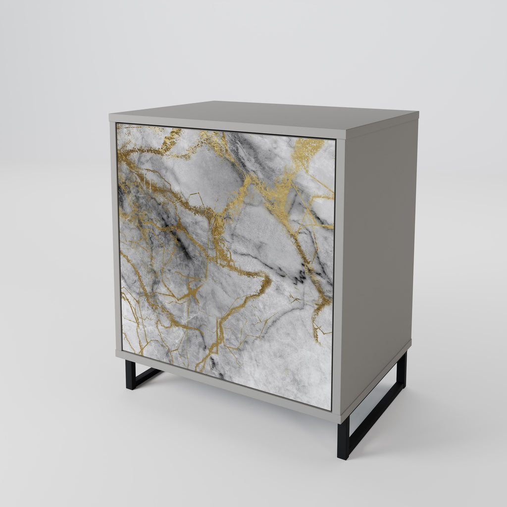 TIMELESS GLIDE 1-Door Sideboard in Grey Finish