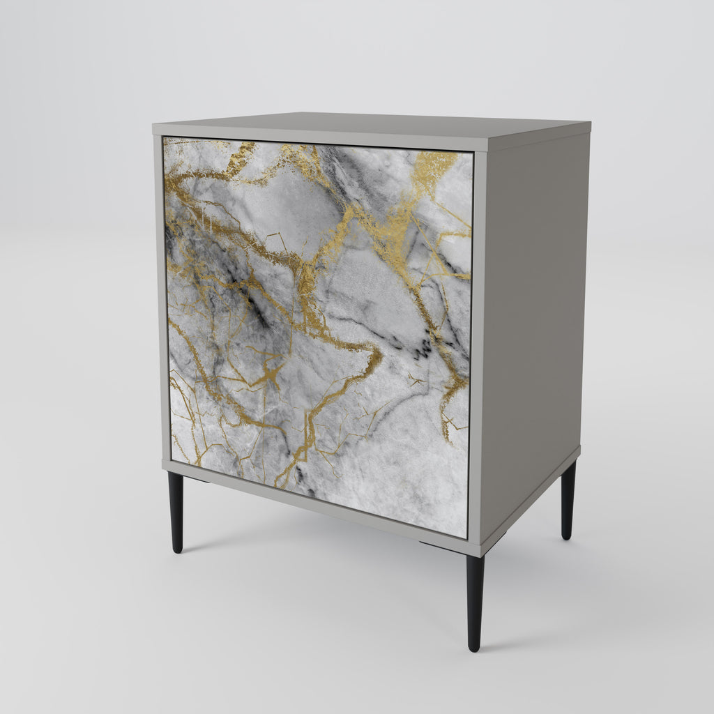 TIMELESS GLIDE 1-Door Sideboard in Grey Finish