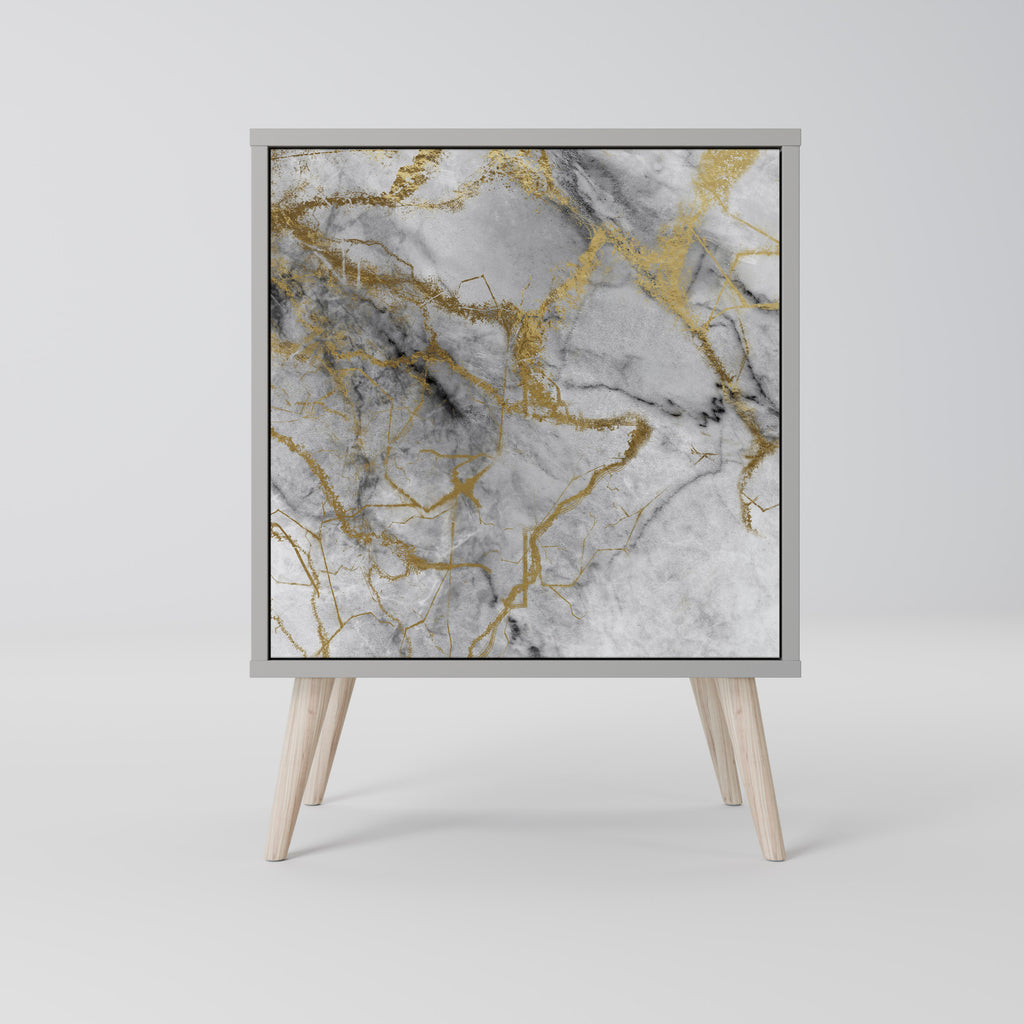 TIMELESS GLIDE 1-Door Sideboard in Grey Finish