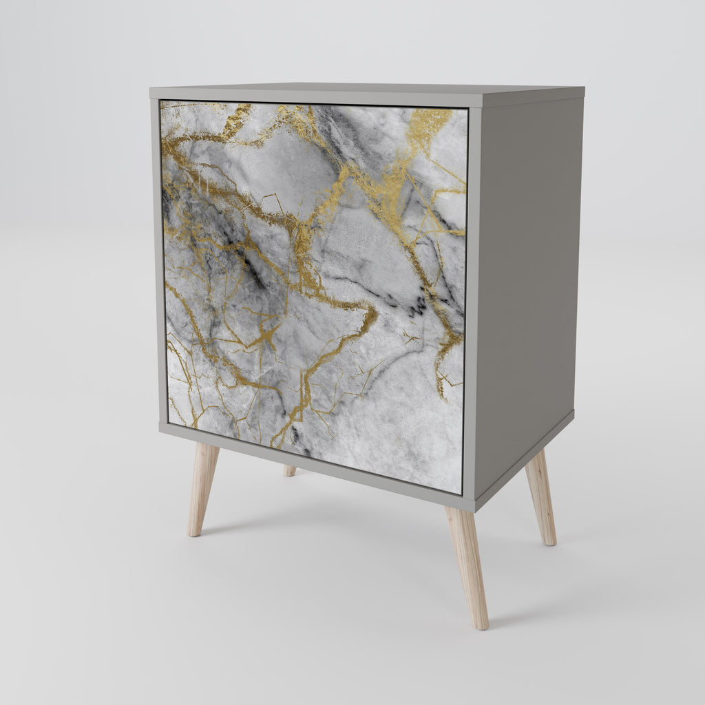 TIMELESS GLIDE 1-Door Sideboard in Grey Finish