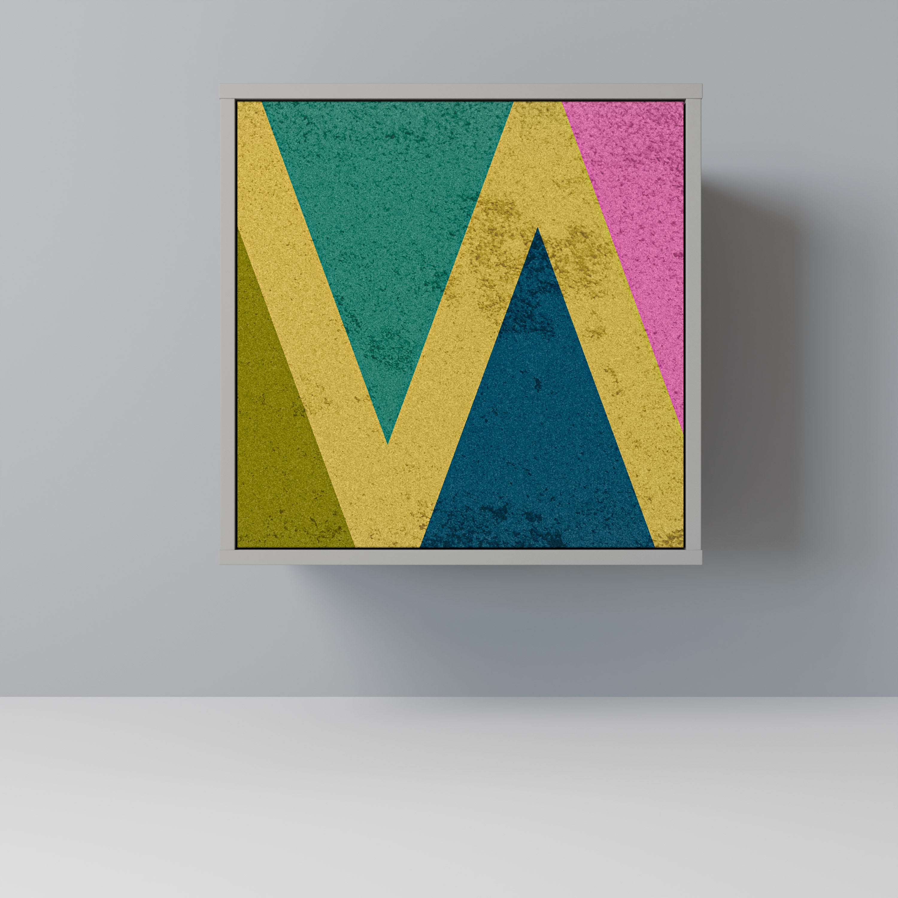 COLORFUL TRIANGLES Sideboard mit 1 Tür in Grau