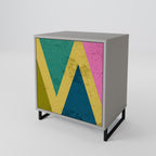 COLORFUL TRIANGLES Sideboard mit 1 Tür in Grau