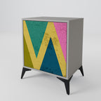 COLORFUL TRIANGLES Sideboard mit 1 Tür in Grau