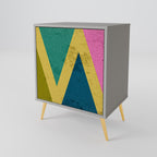 COLORFUL TRIANGLES Sideboard mit 1 Tür in Grau