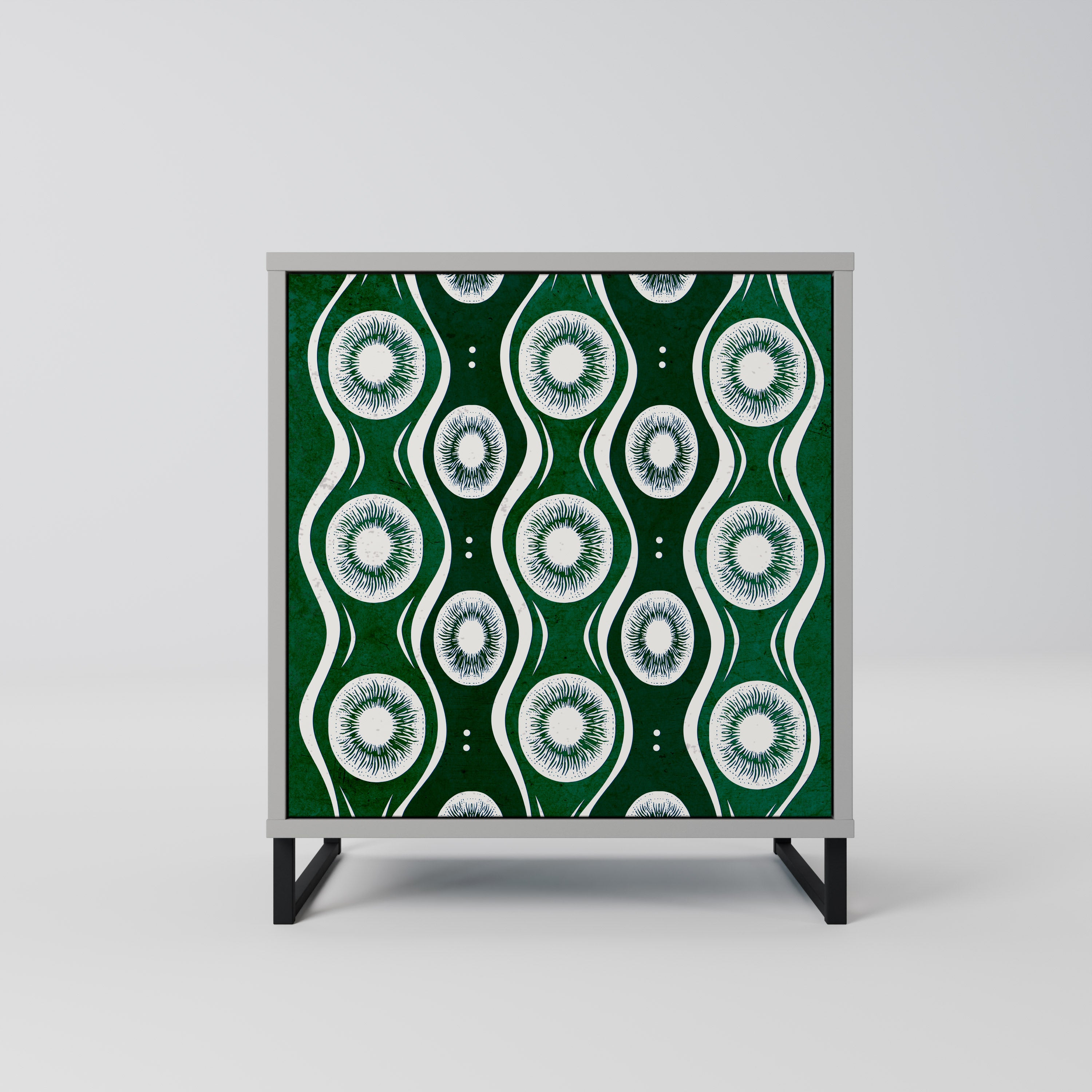 GREEN EYES Sideboard mit 1 Tür in Grau