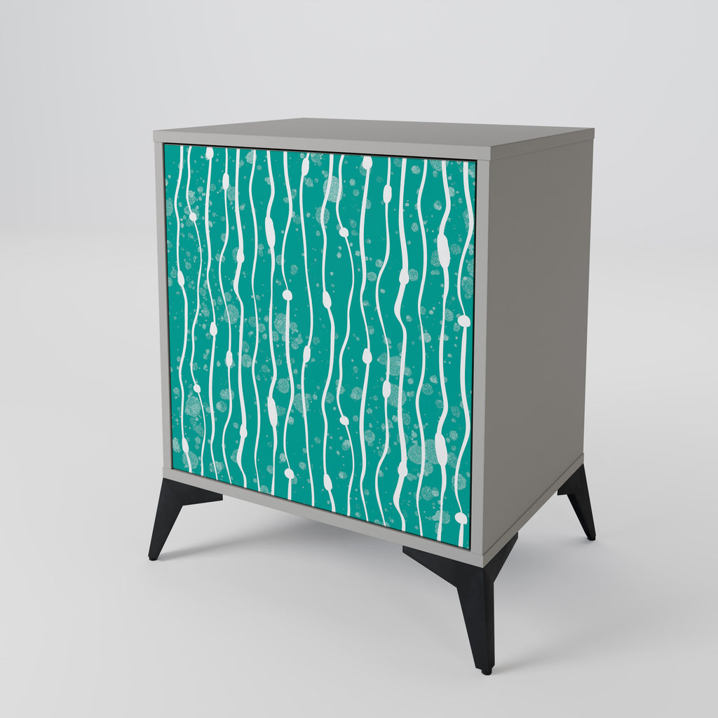 TURQUOISE RAIN Sideboard mit 1 Tür in Grau