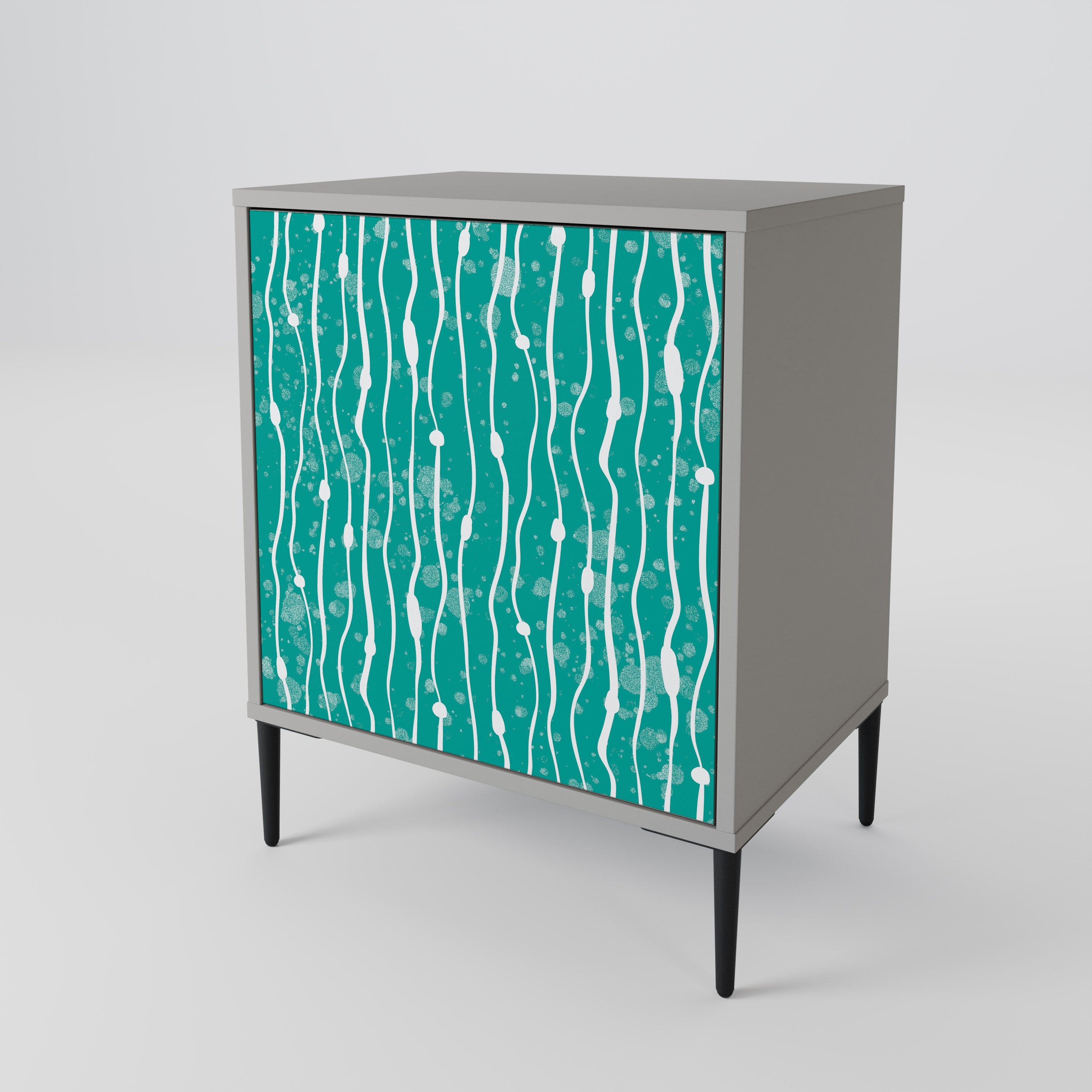 TURQUOISE RAIN Sideboard mit 1 Tür in Grau