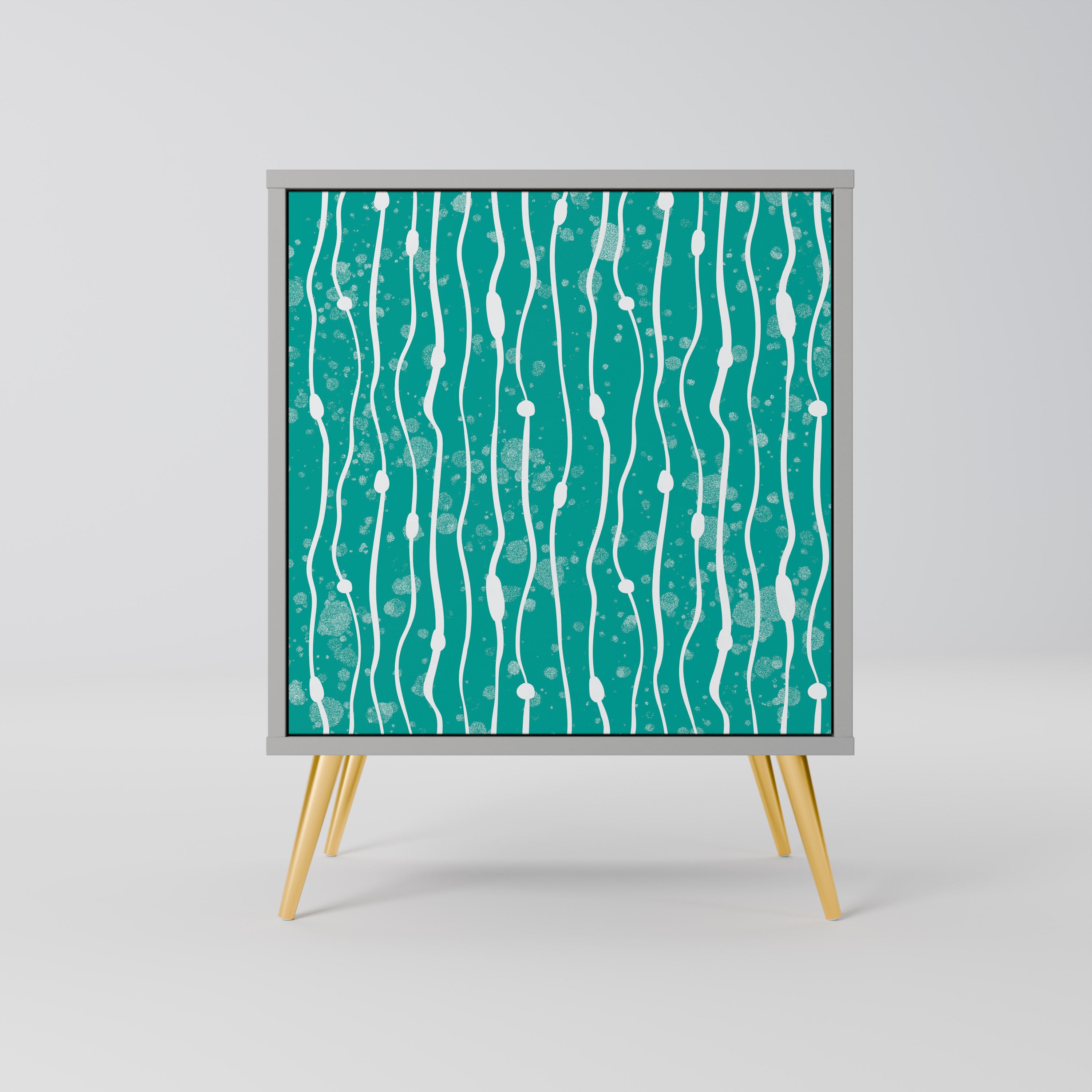 TURQUOISE RAIN Sideboard mit 1 Tür in Grau
